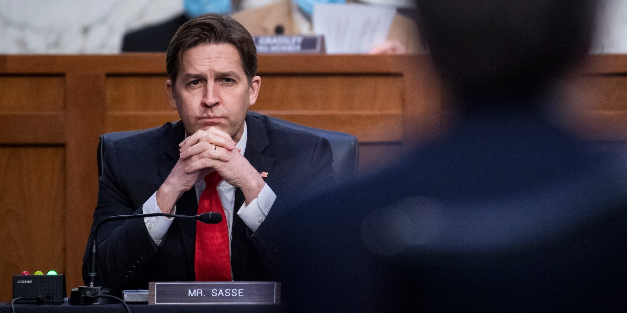 Republican Sen. Ben Sasse of Nebraska at a Senate Judiciary Committee hearing on Tuesday, March 2, 2021.