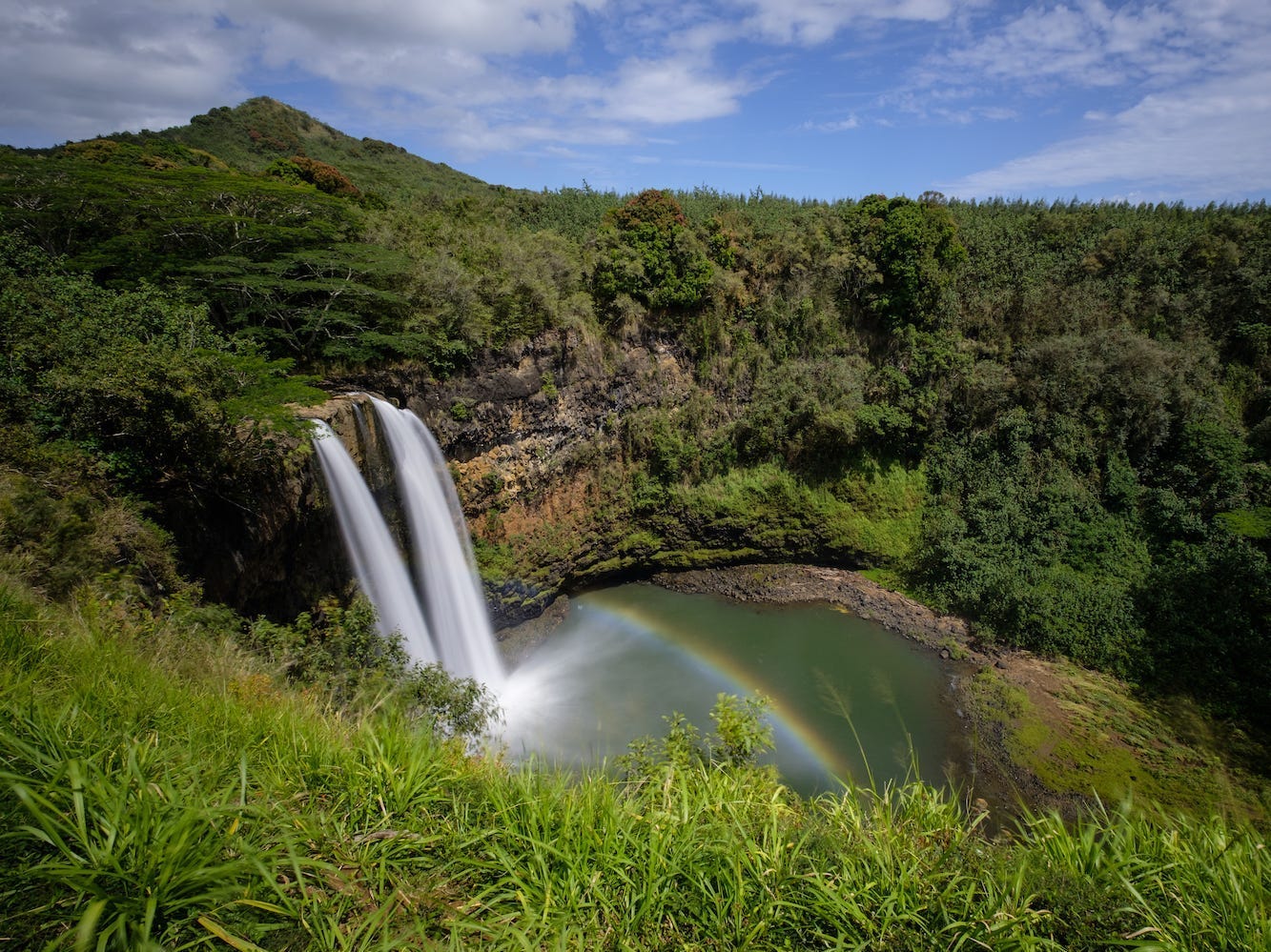 Wailua Falls in Kaua‘i, Hawaii.