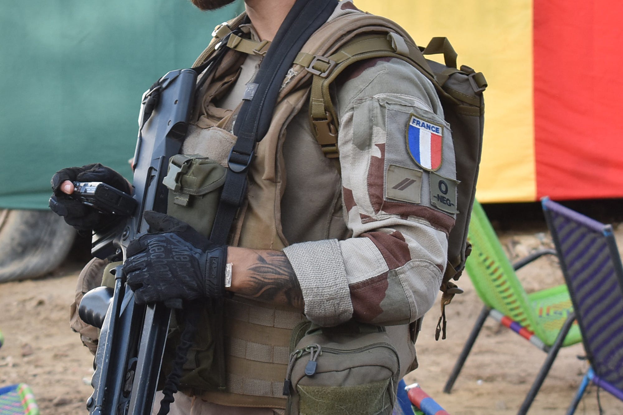 French soldier in Timbuktu Mali