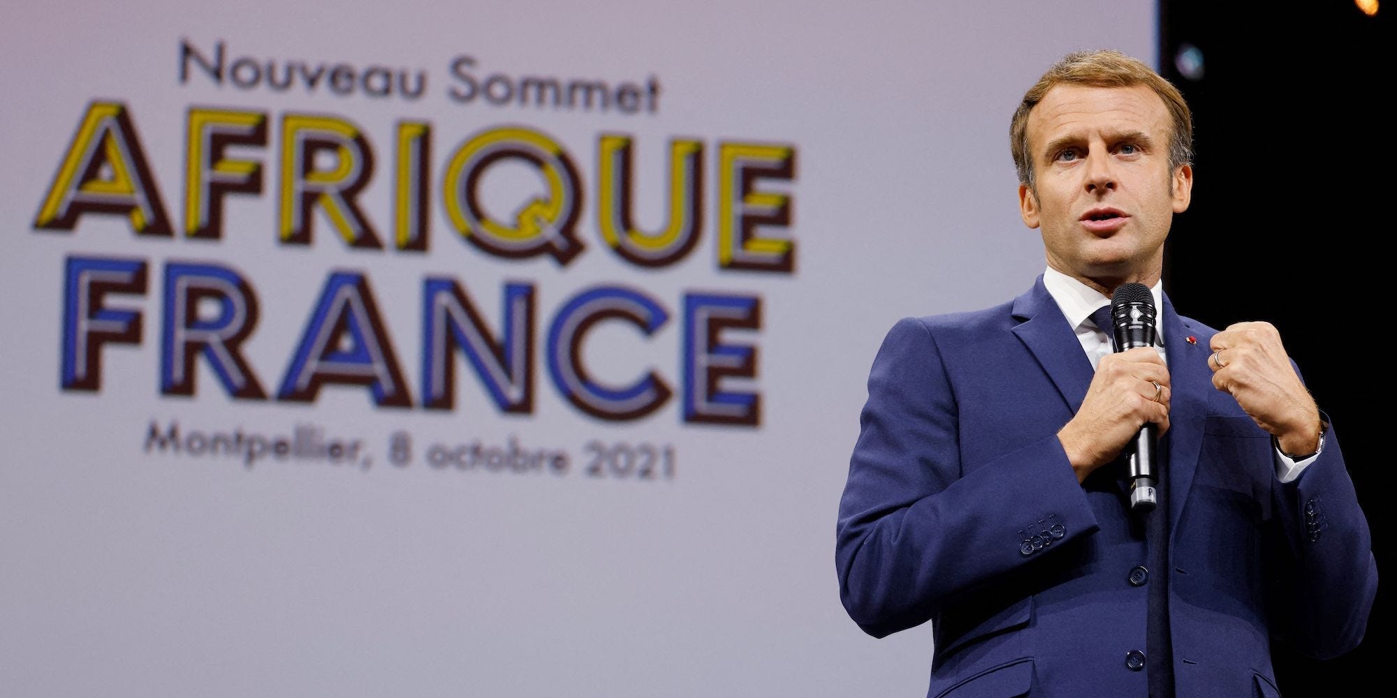 French President Emmanuel Macron at Africa summit