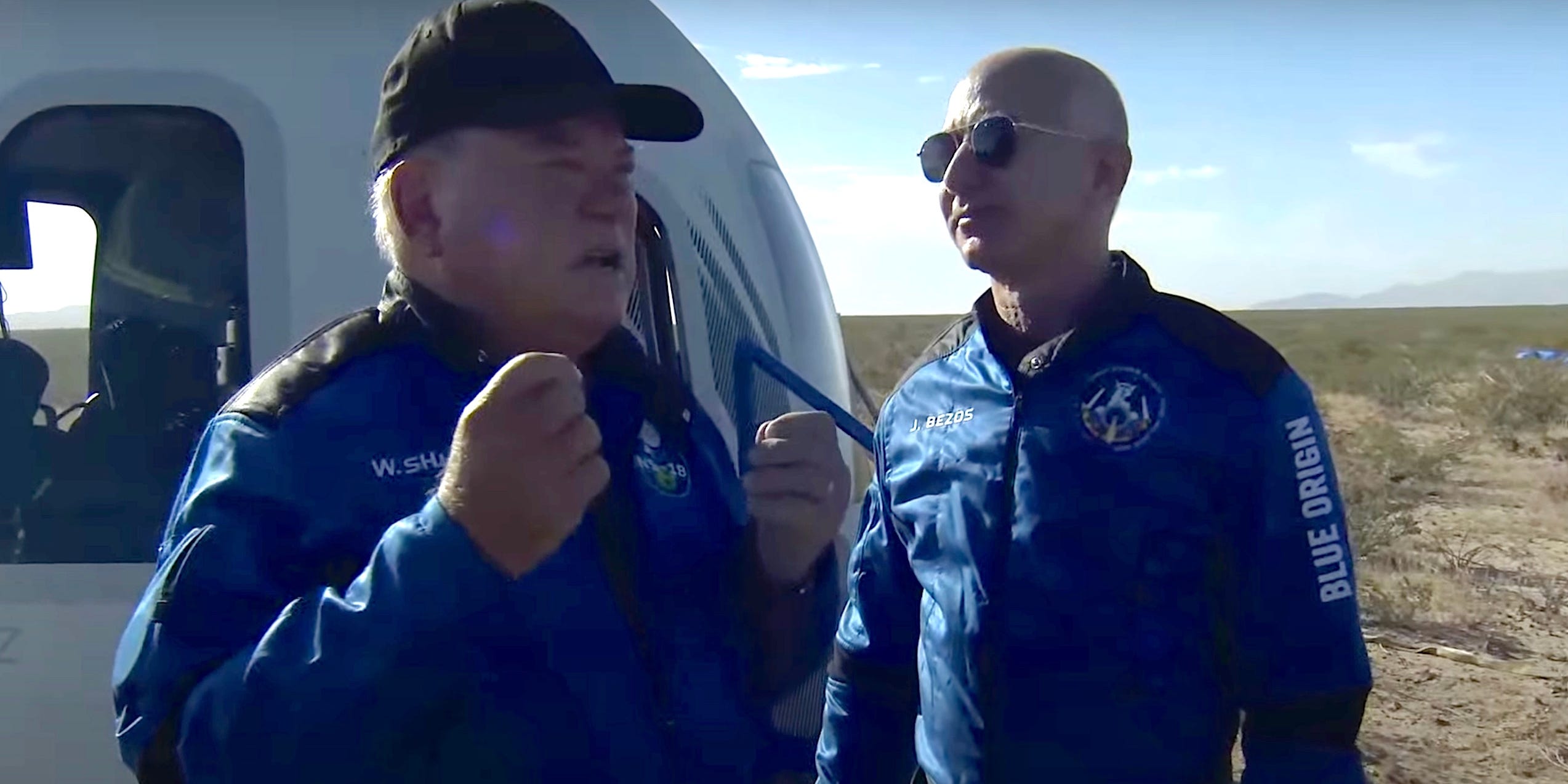 william shatner talks to jeff bezos