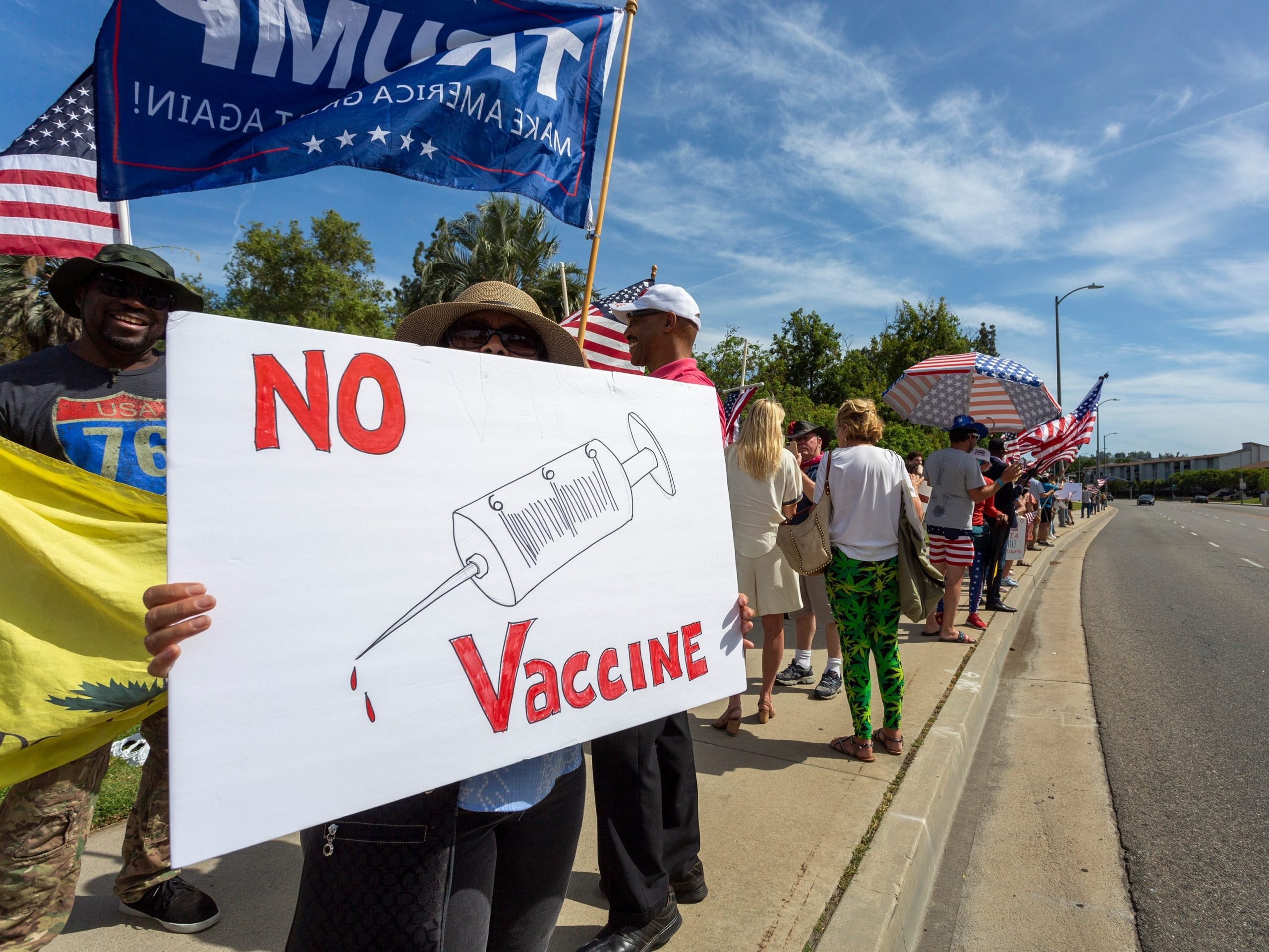 anti vaccine trump rally