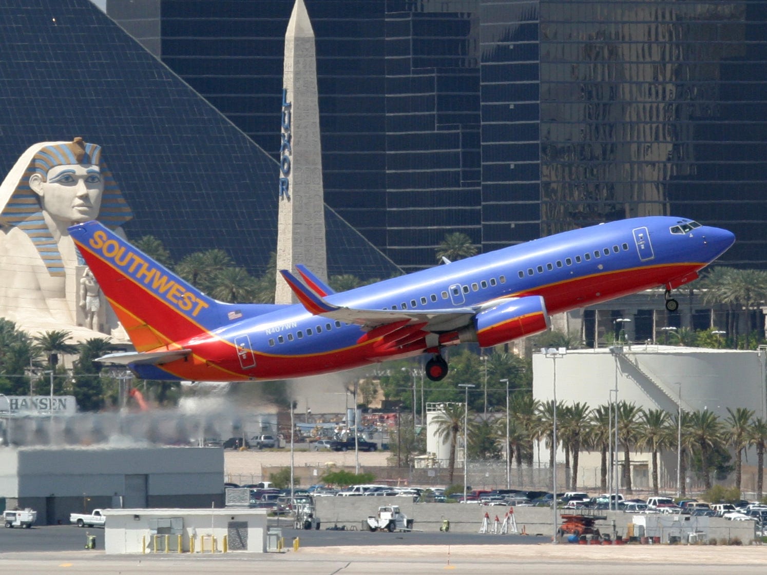 Southwest flight takes off from Vegas