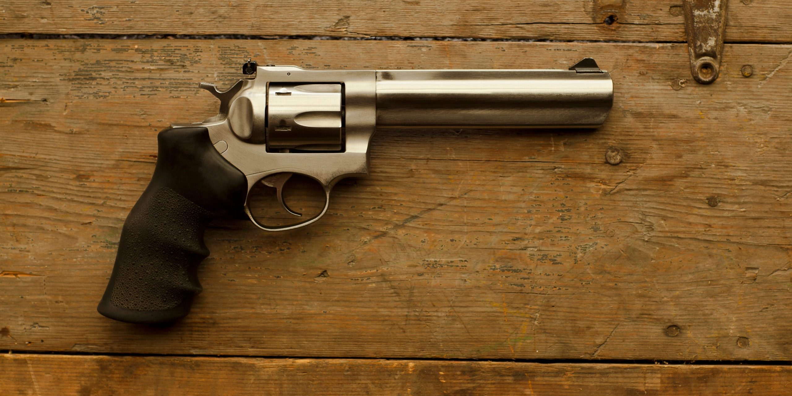 Handgun on a table