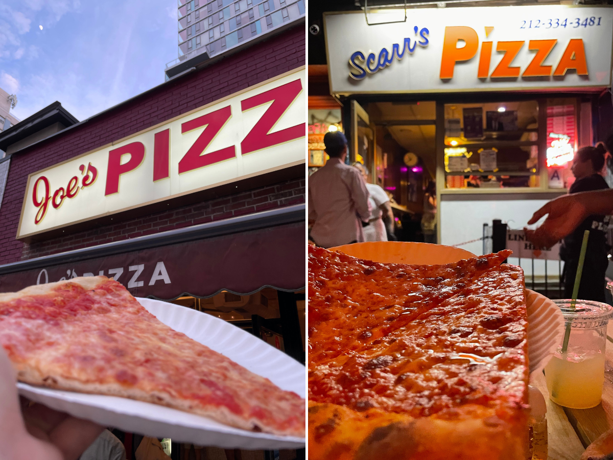 Two famous NYC pizzerias.