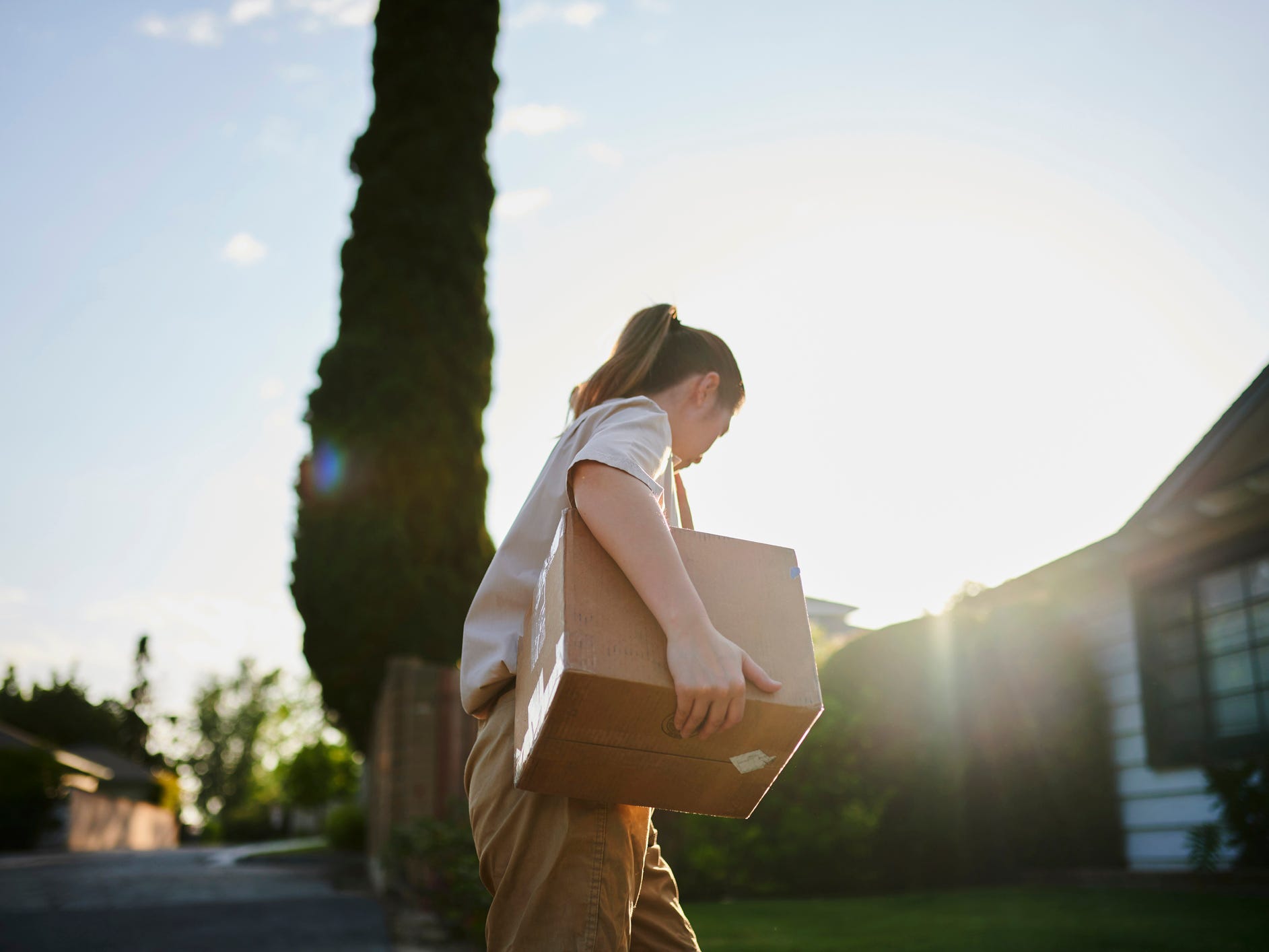 woman package order delivery