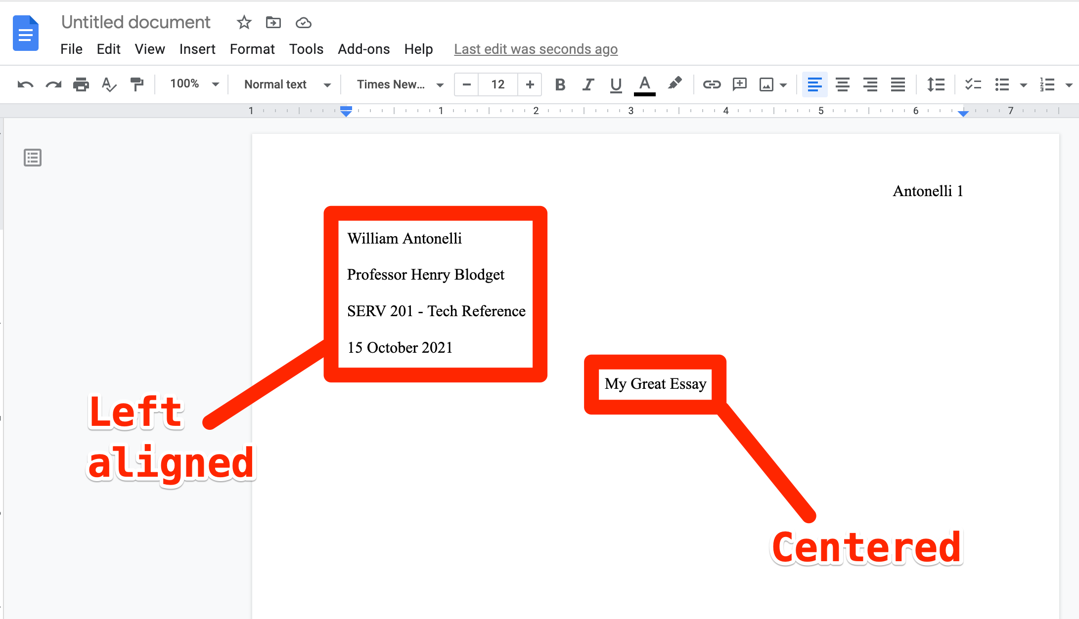 mla essay template google docs