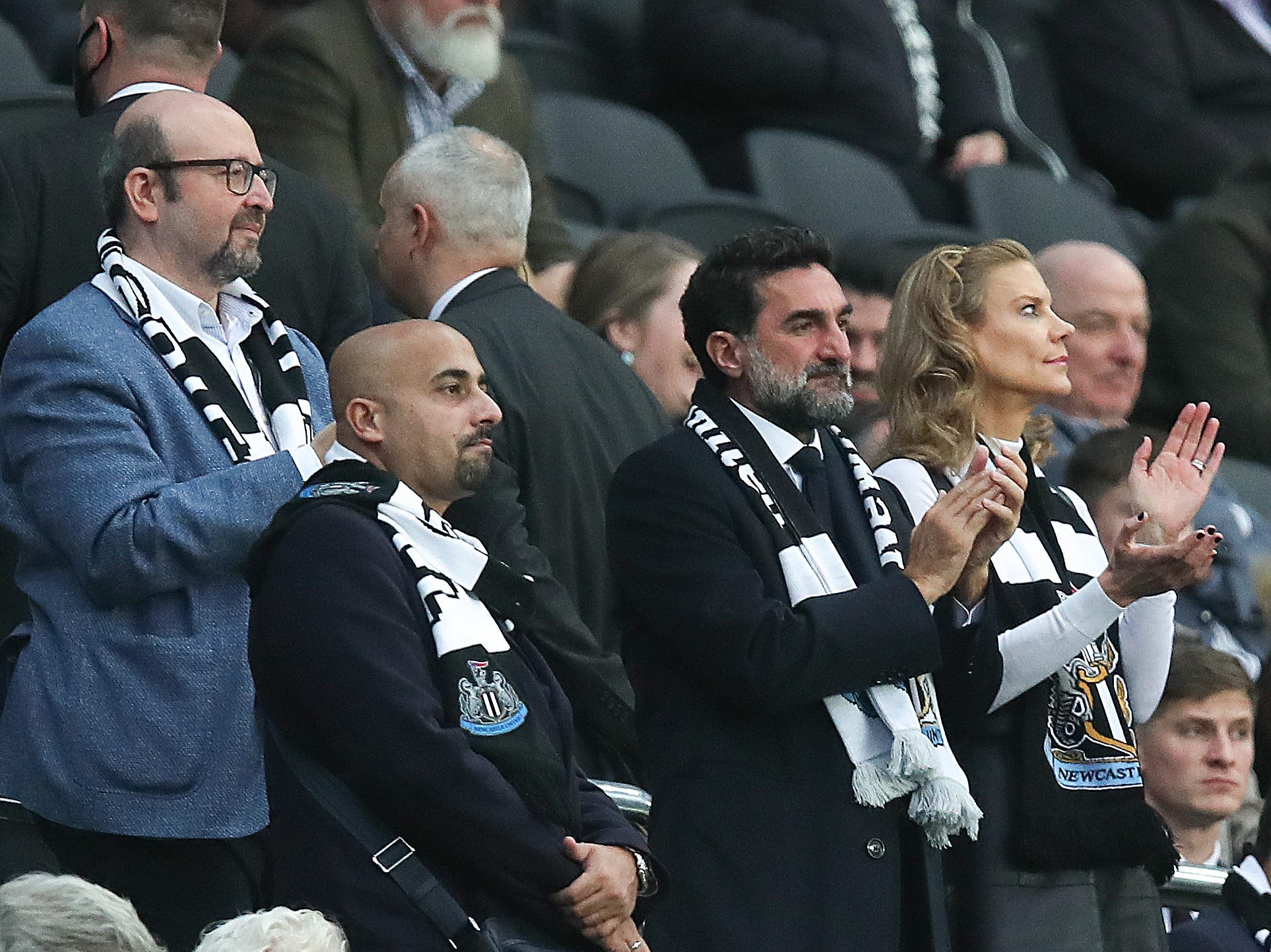 Newcastle United chairman Yasir Al-Rumayyan applauds during the Premier League match between Newcastle United and Tottenham Hotspur