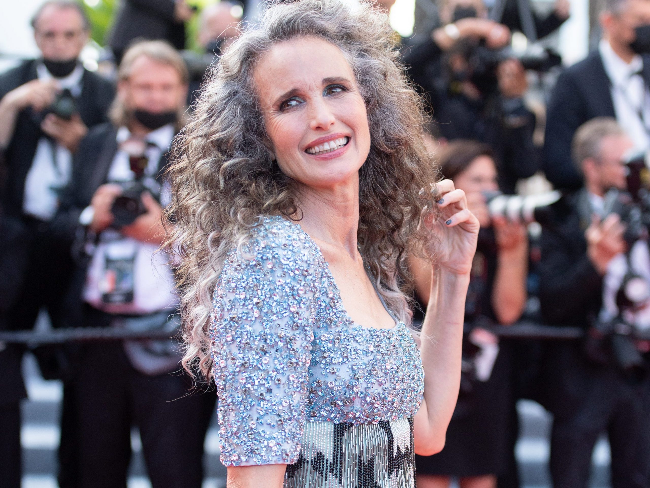 Andie MacDowell in a dress