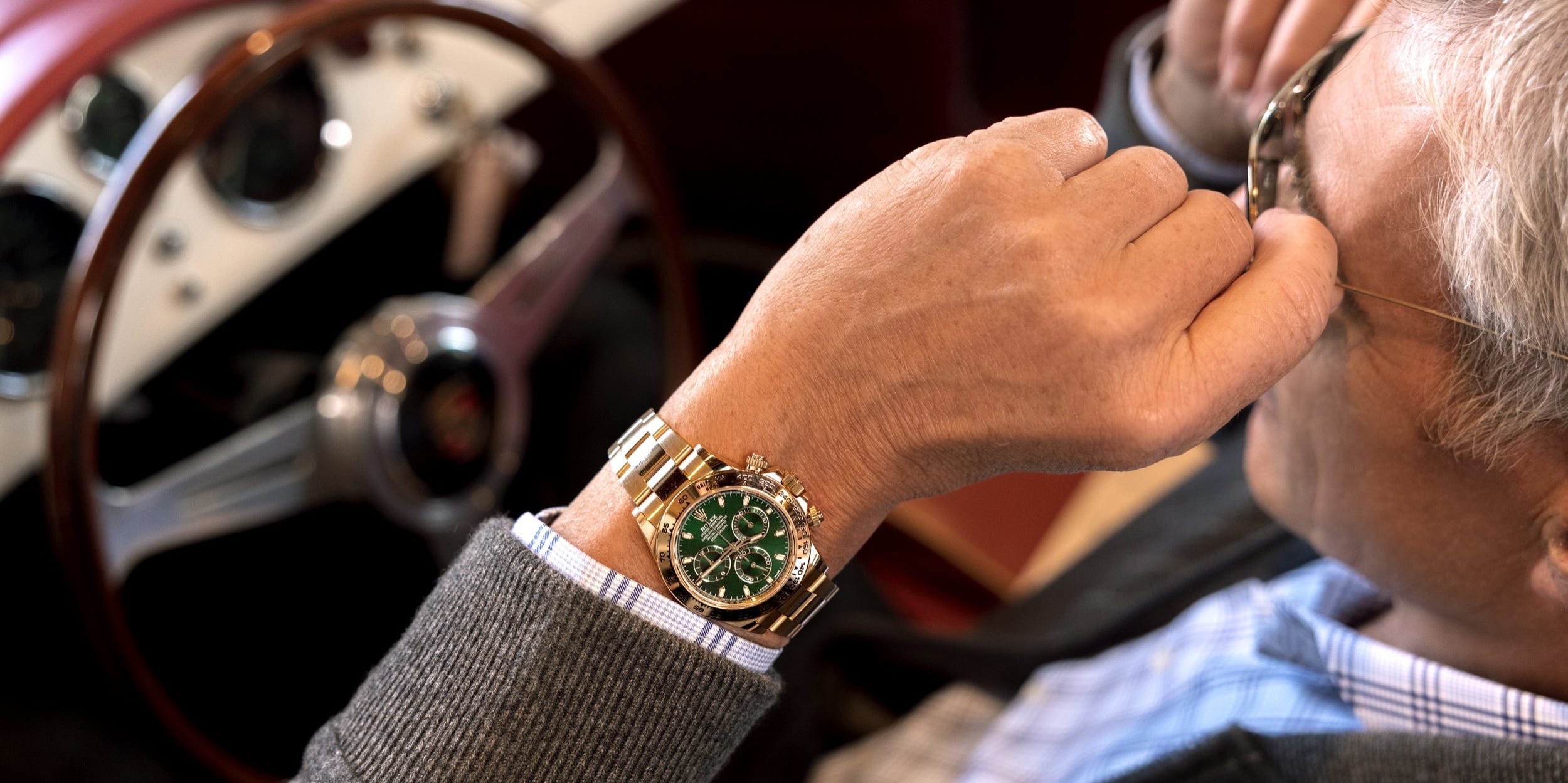 Rolex Daytona in green and gold