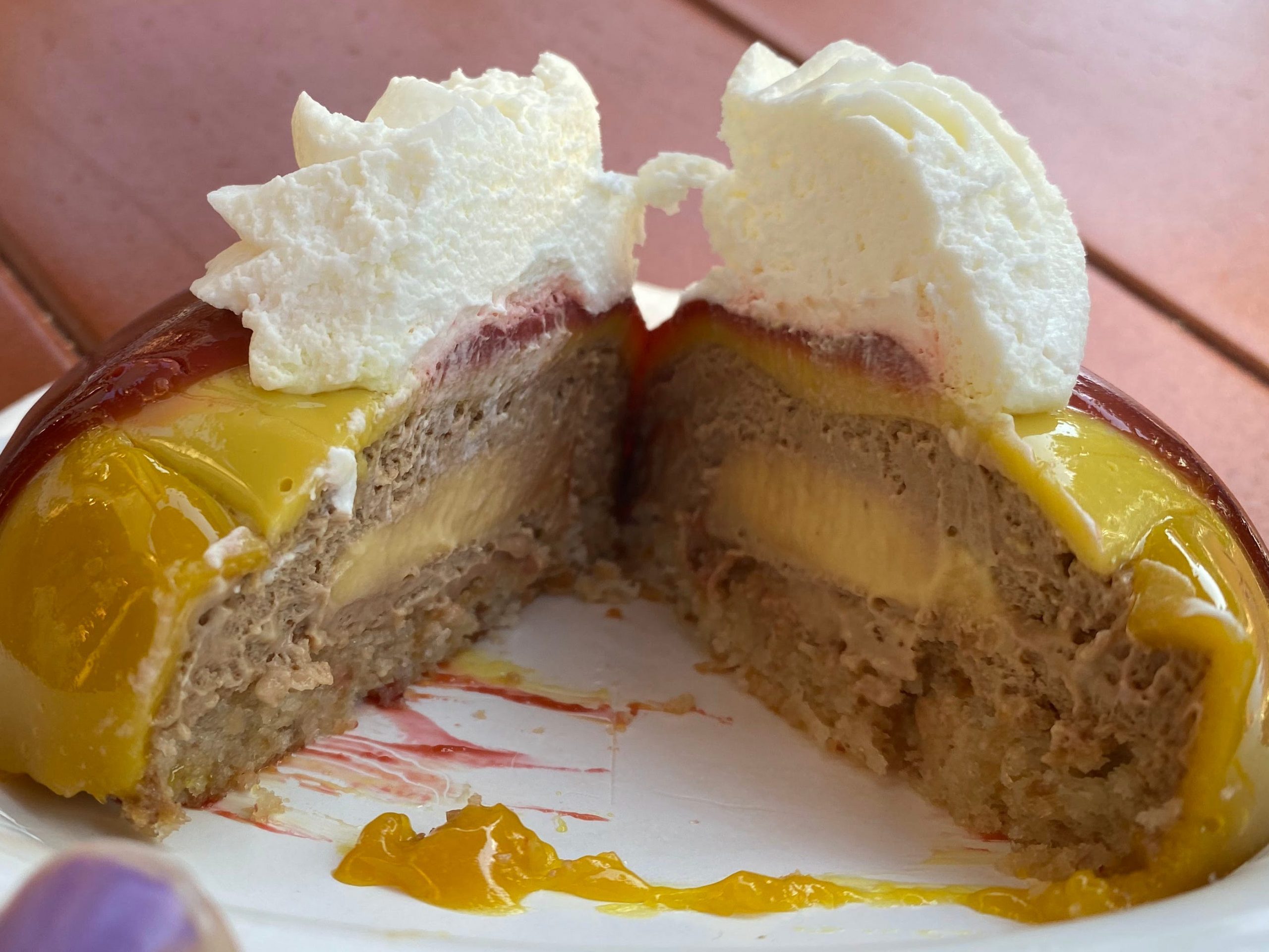 inside of the mr toad dome cake disney world