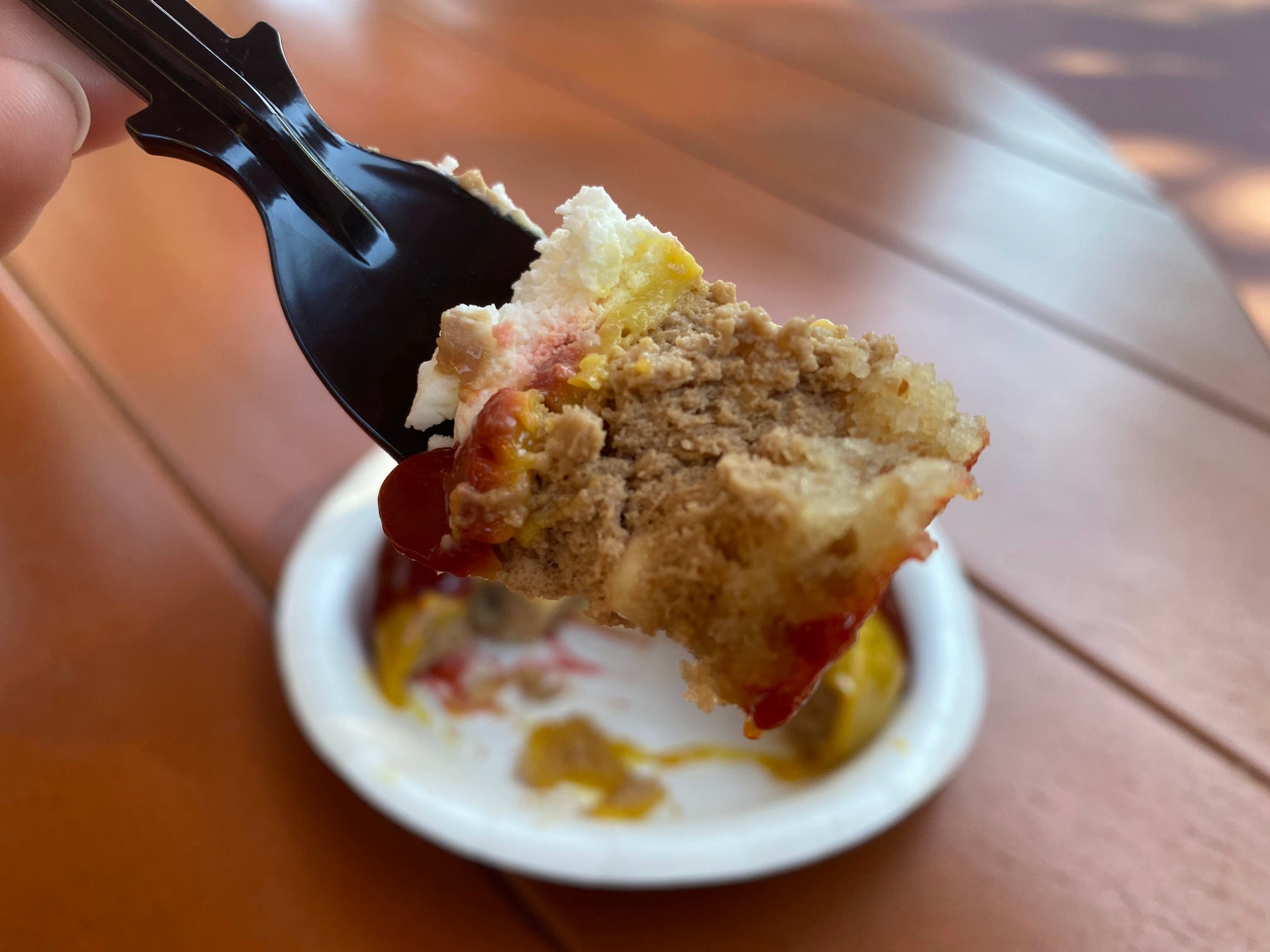 forkfull of the mr toad dome cake disney world