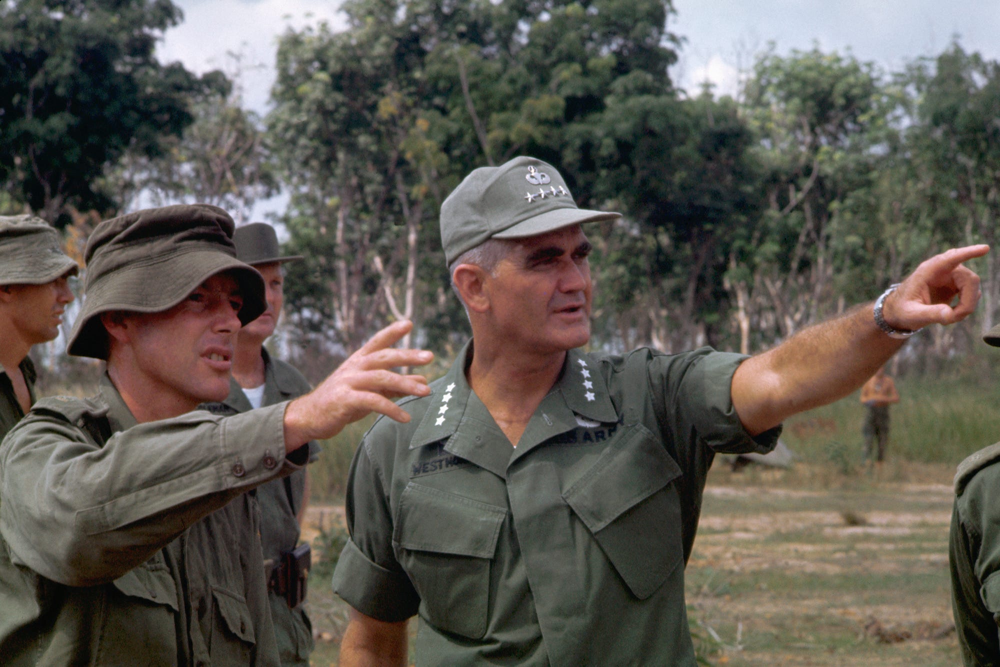 US Army Gen. William Westmoreland in Vietnam