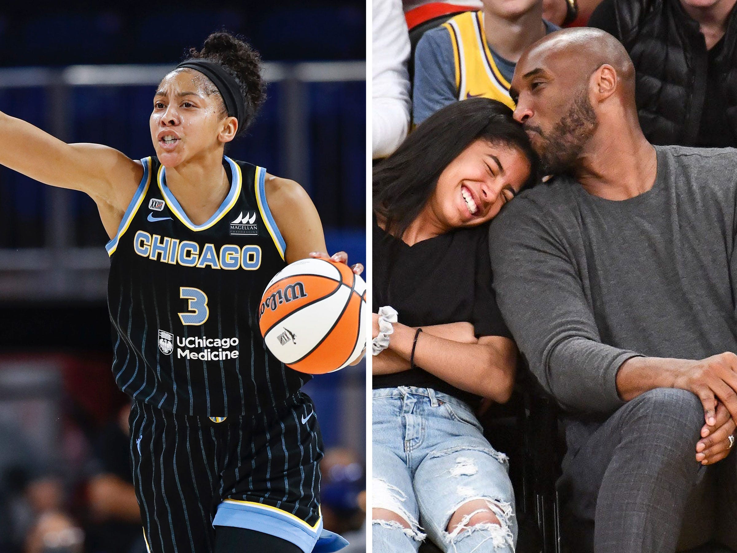 Candace Parker offered a tribute to Kobe and Gigi Bryant after winning the 2021 WNBA Finals.