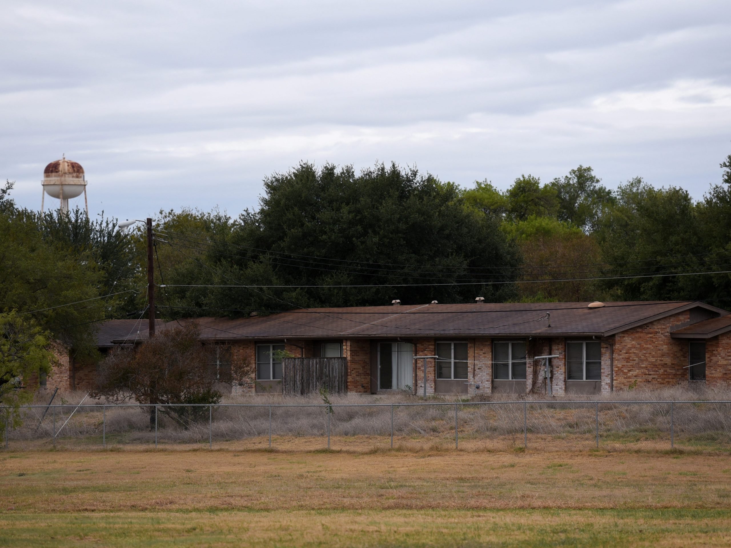 Vacant homes dot the landscape in the Medina Annex at the Lackland Air Force base in San Antonio, where some families say they still wait for repairs.