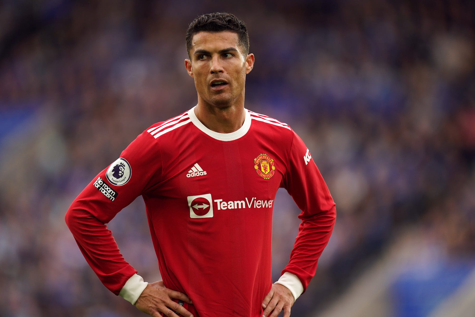 Manchester United's Cristiano Ronaldo during the Premier League match at the King Power Stadium, Leicester