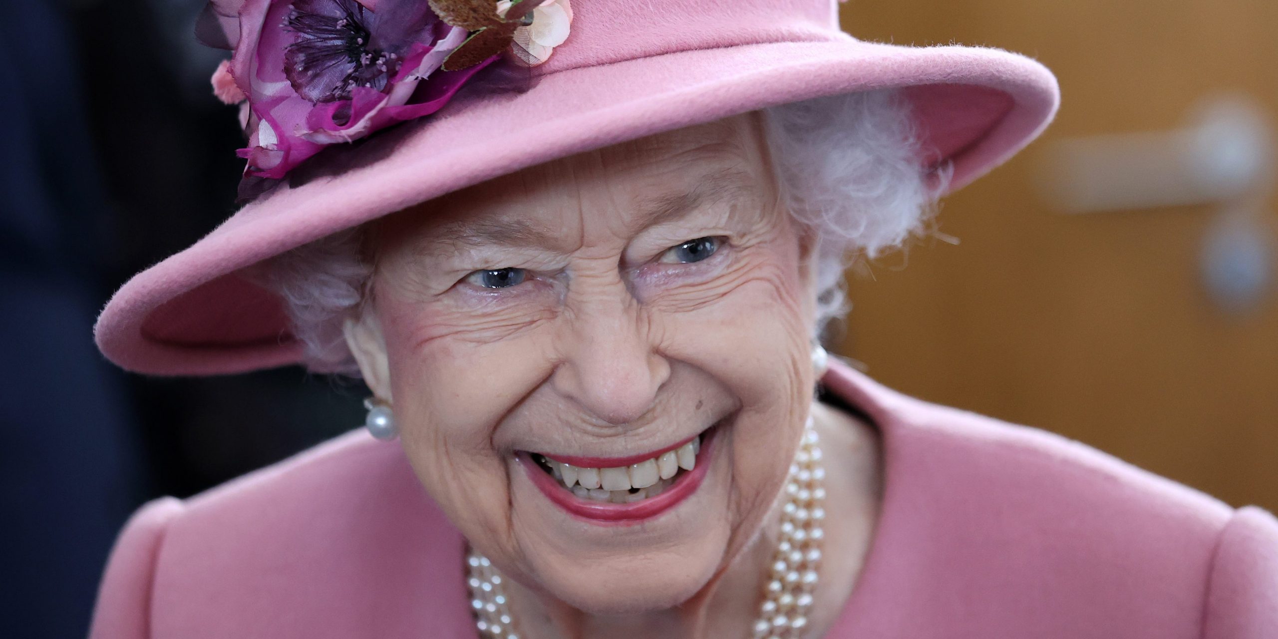 Queen Elizabeth II attends the opening ceremony of the sixth session of the Senedd at The Senedd on October 14, 2021 in Cardiff, Wales.
