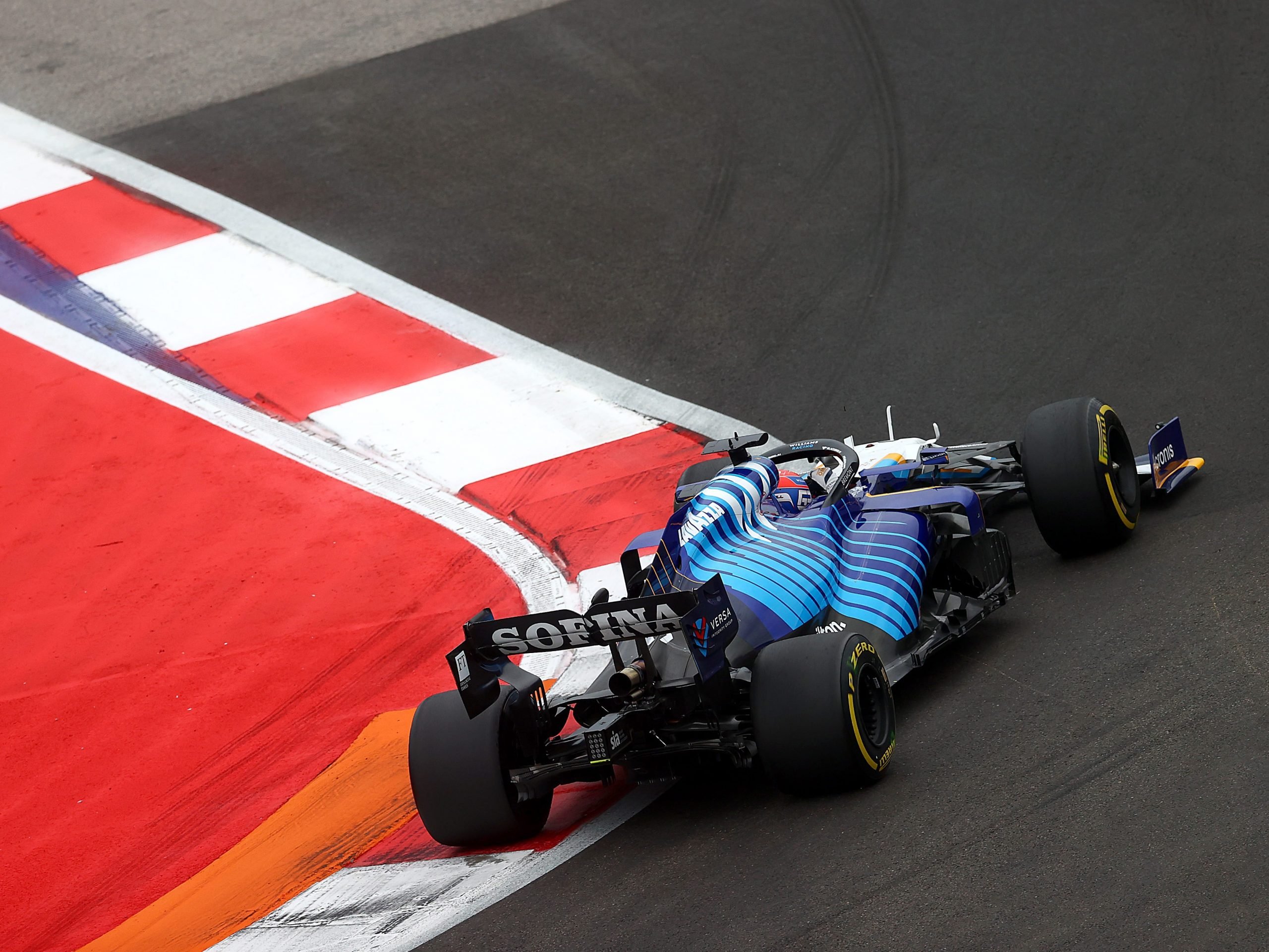 George Russell at the Russian Grand Prix.