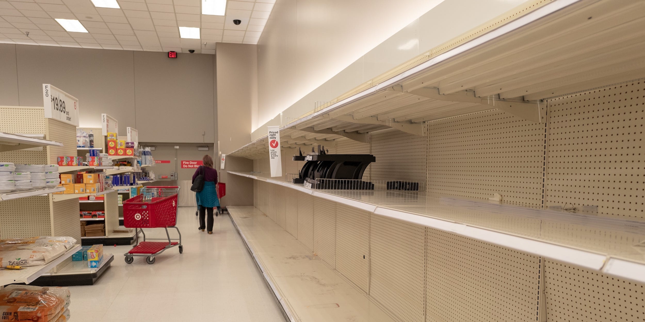 Empty shelves target coronavirus California