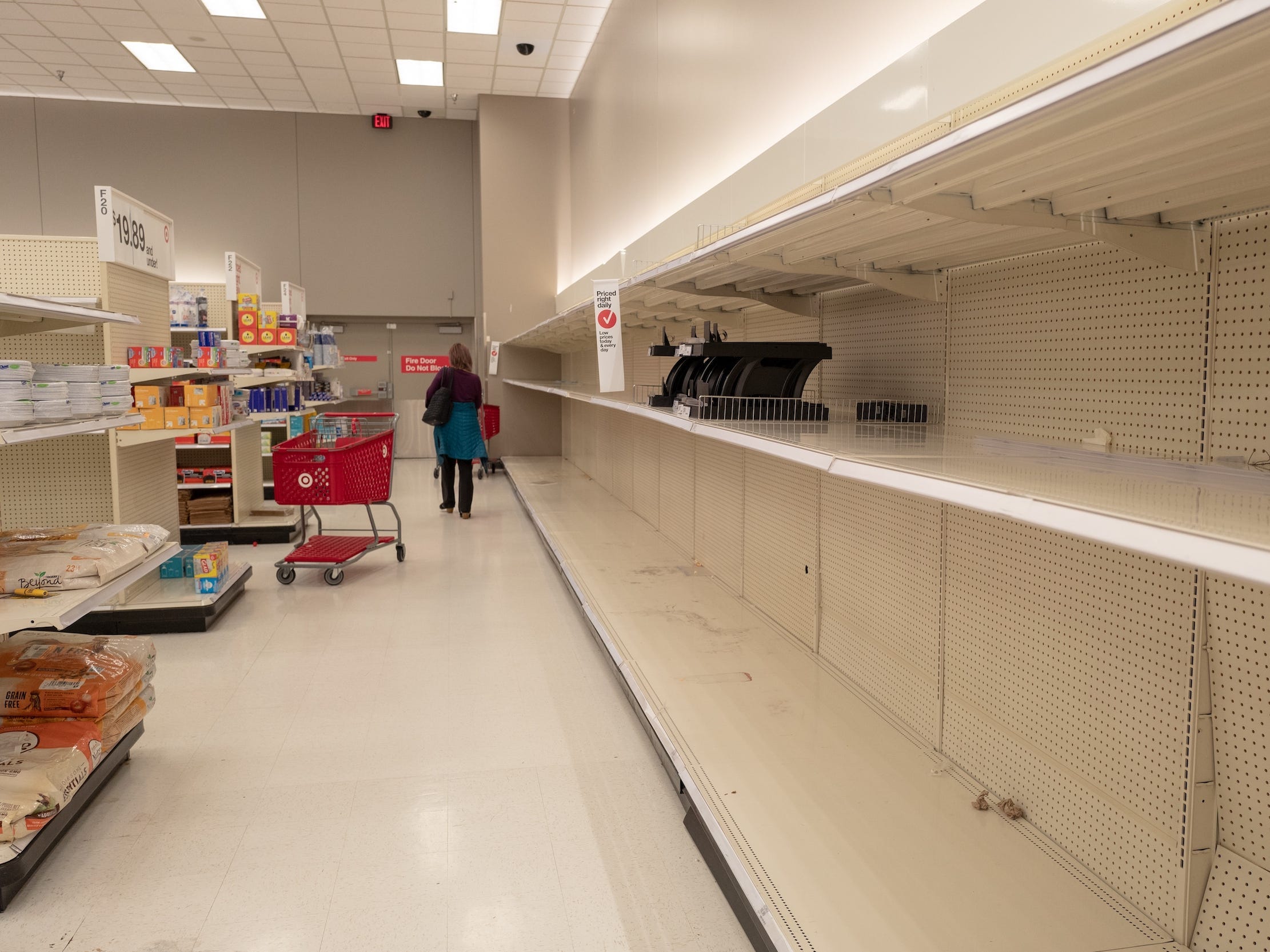 Empty shelves target coronavirus California