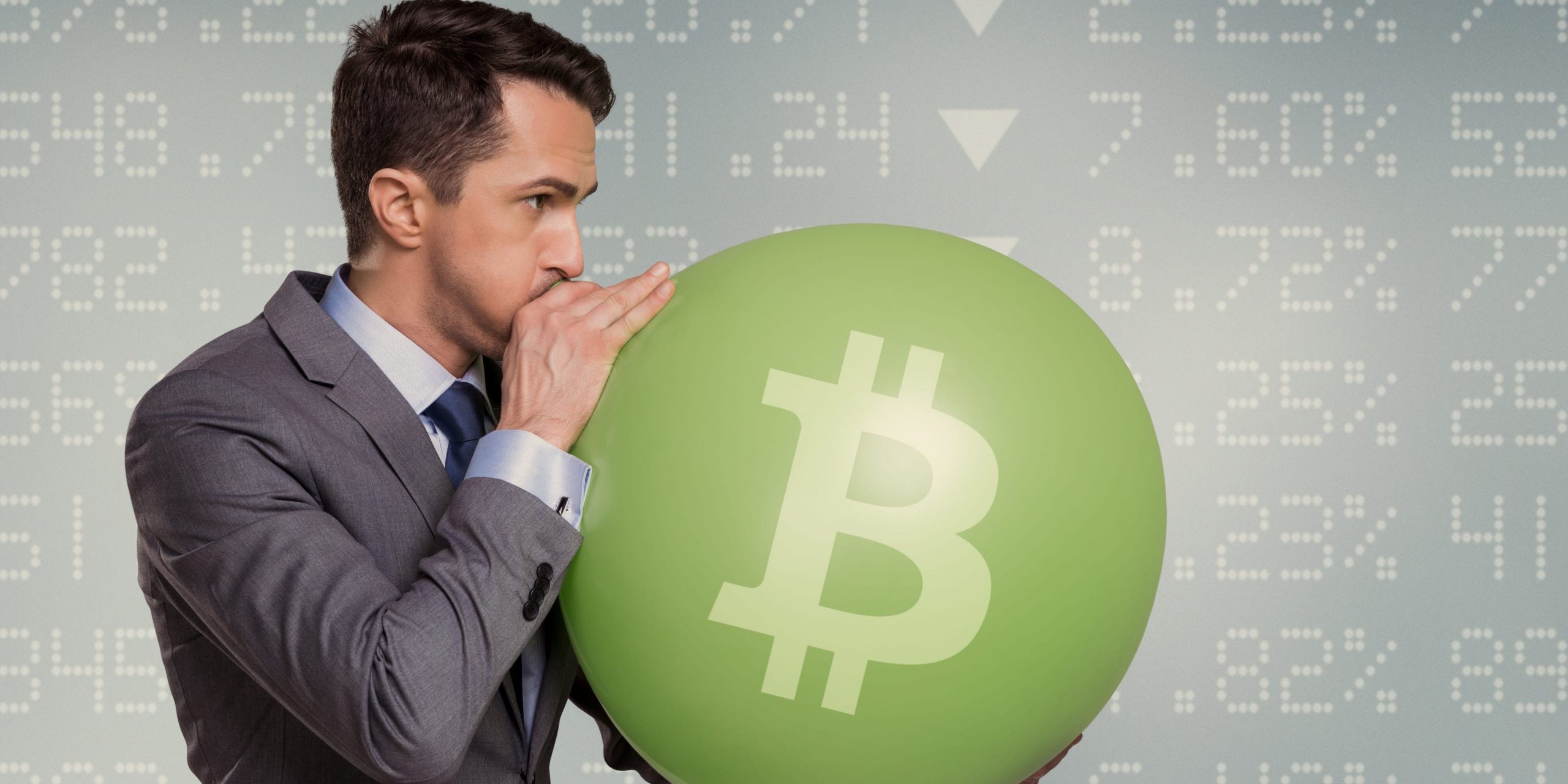 Bitcoin green balloon