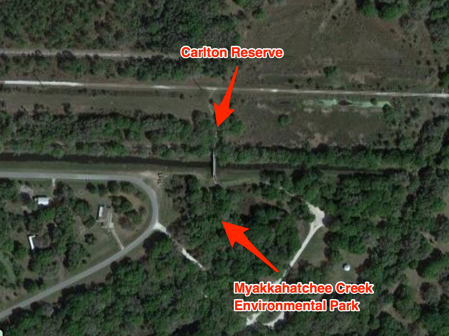 The locations of the park and reserve near where human remains and items belonging to Brian Laundrie were found.