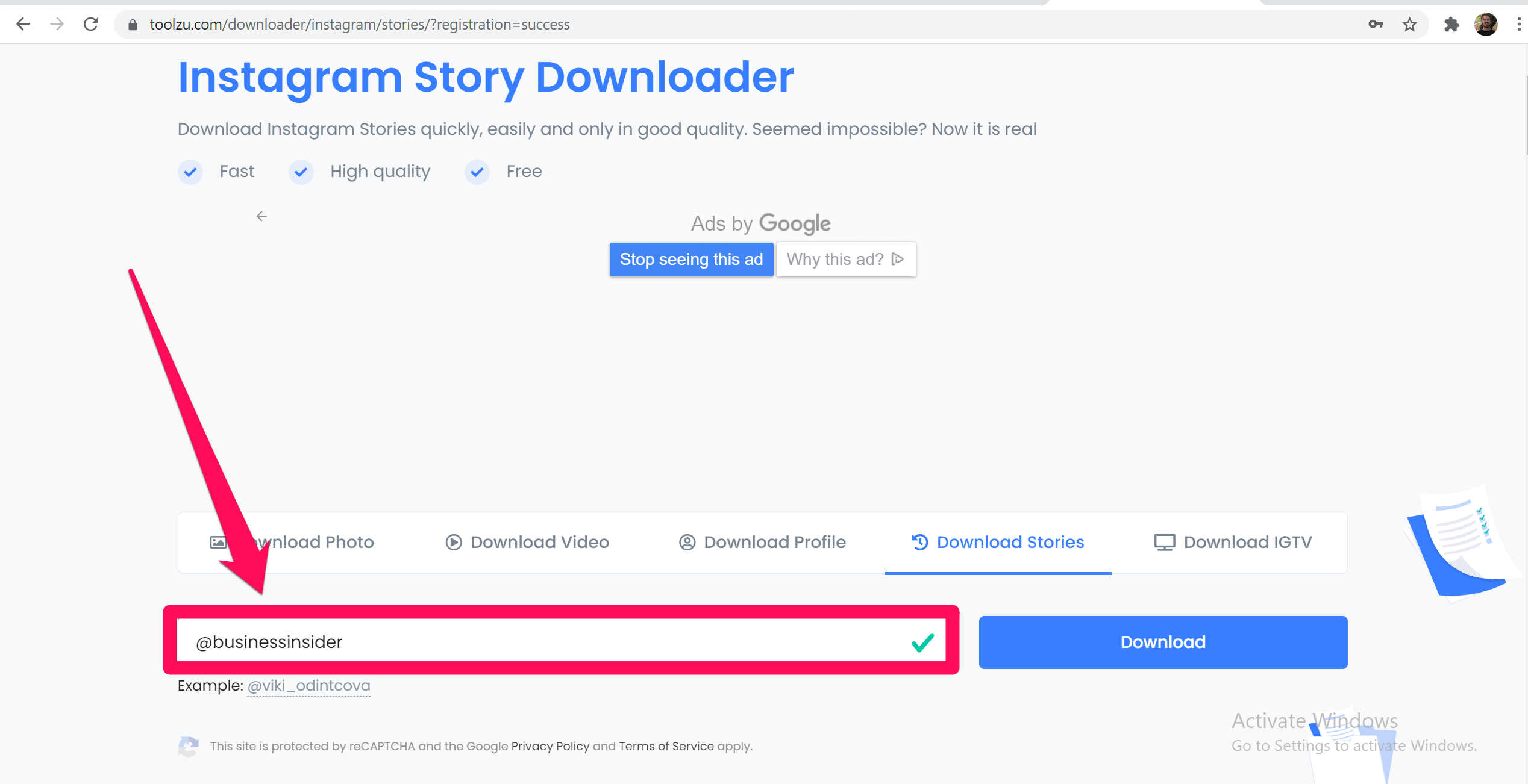 Instagram story downloader website