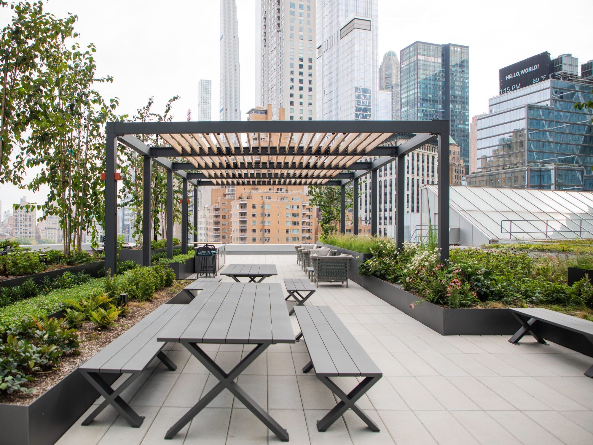 The rooftop at Deutsche Bank's new office in New York City.