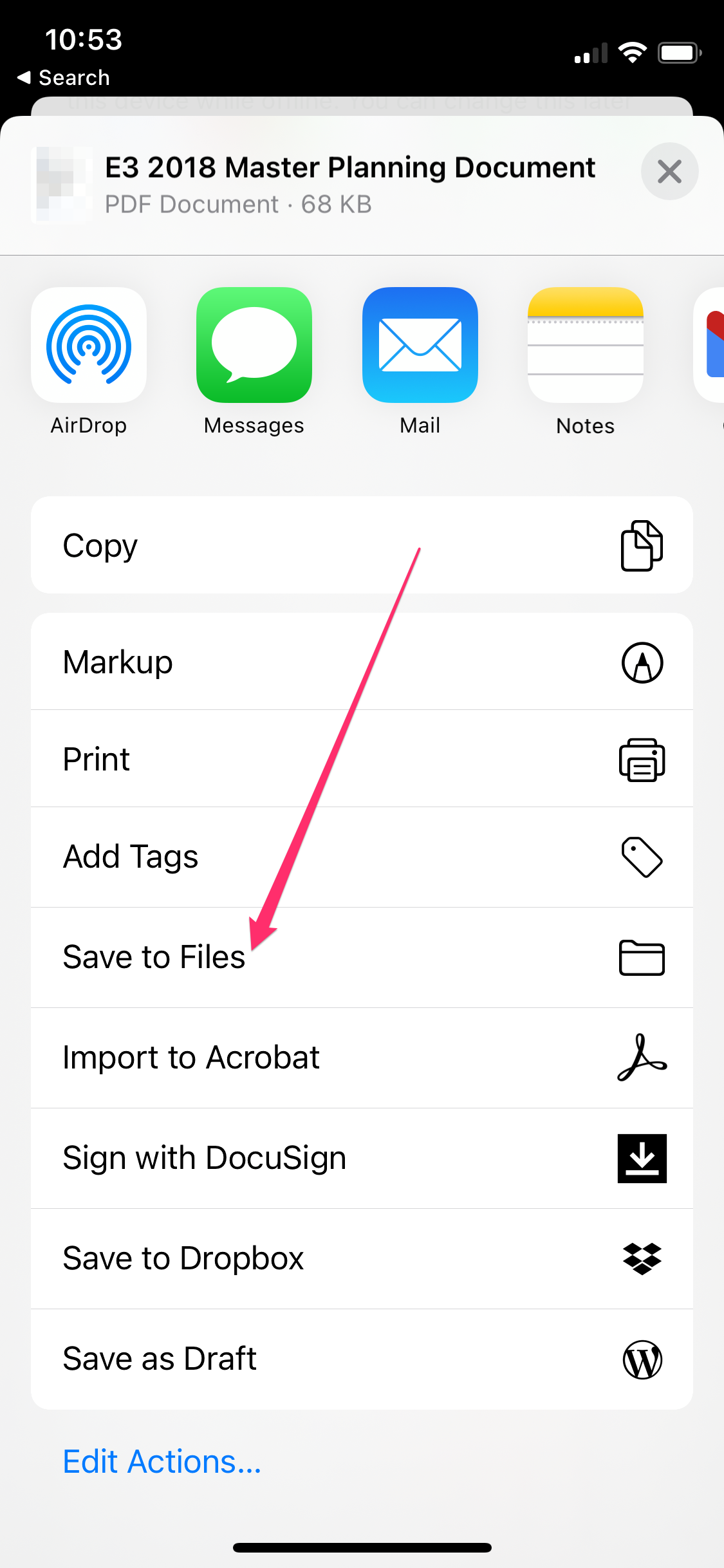 Send a copy menu google docs app