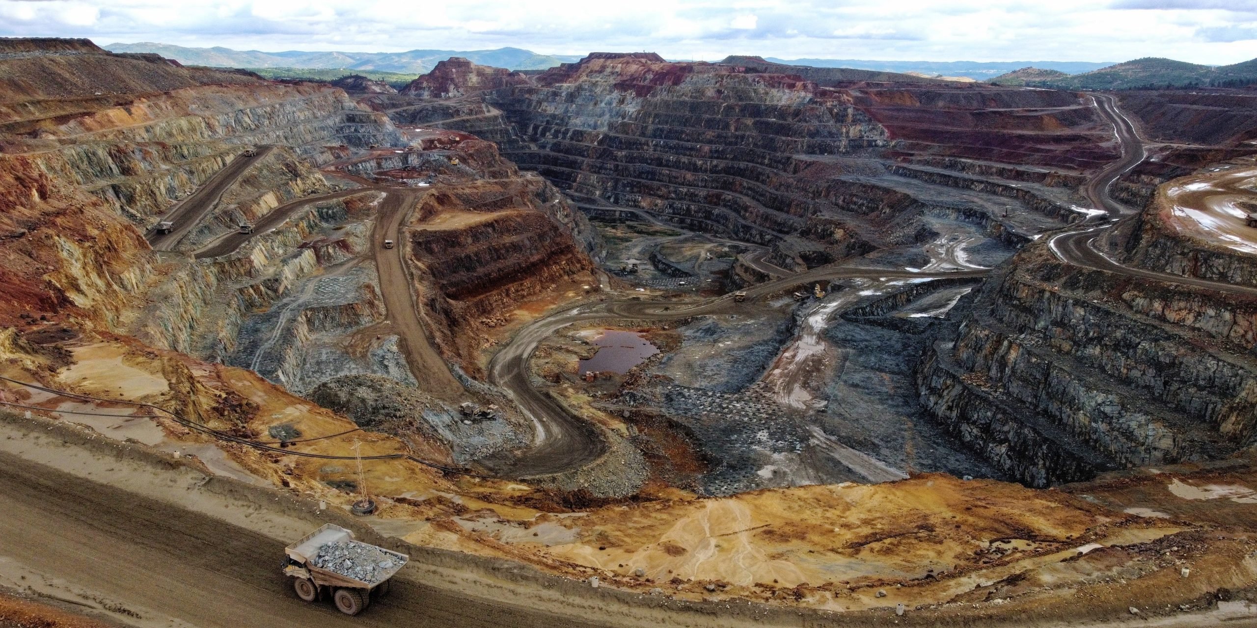 Open pit copper mine in Riotinto in Huelva, Spain.