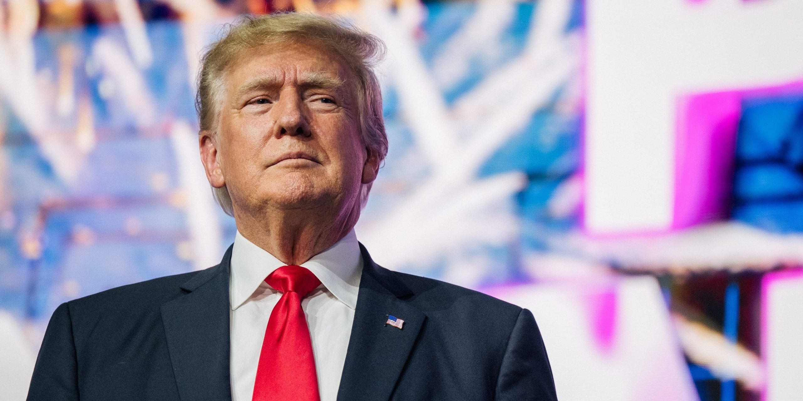 Former USs President Donald Trump makes an entrance at the Rally To Protect Our Elections conference on July 24, 2021 in Phoenix, Arizona.