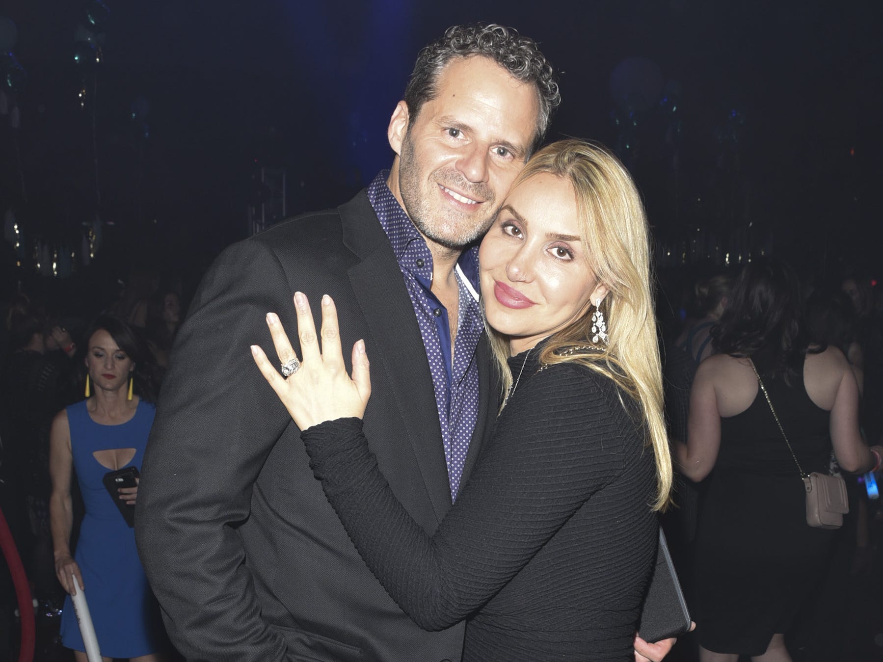 David and Leila Centner pictured in a club, dressed up