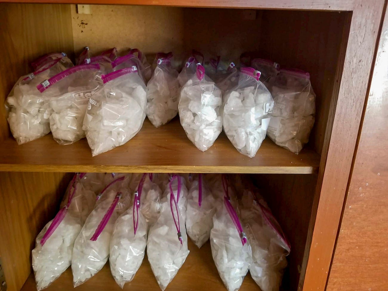 This Jan. 23, 2020, file photo released by the Tulare County Sheriff's Office shows evidence seized after a Jan. 5 traffic stop led officers to major methamphetamine and fentanyl trafficking operation, including labs inside three homes in Pixley, Calif., and drugs with a street value of $1.5 million, authorities said. A record 621 people died of drug overdoses in San Francisco so far in 2020, a staggering number that far outpaces the 173 deaths from COVID-19 the city has seen thus far.