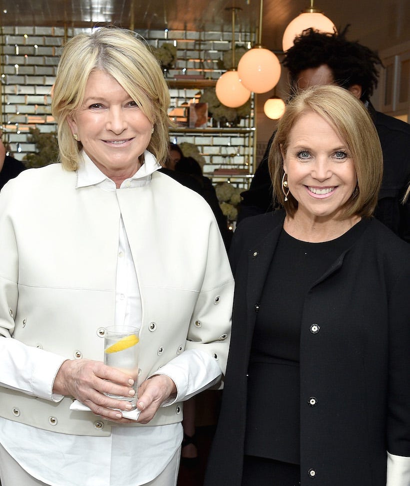 Katie Couric and Martha Stewart