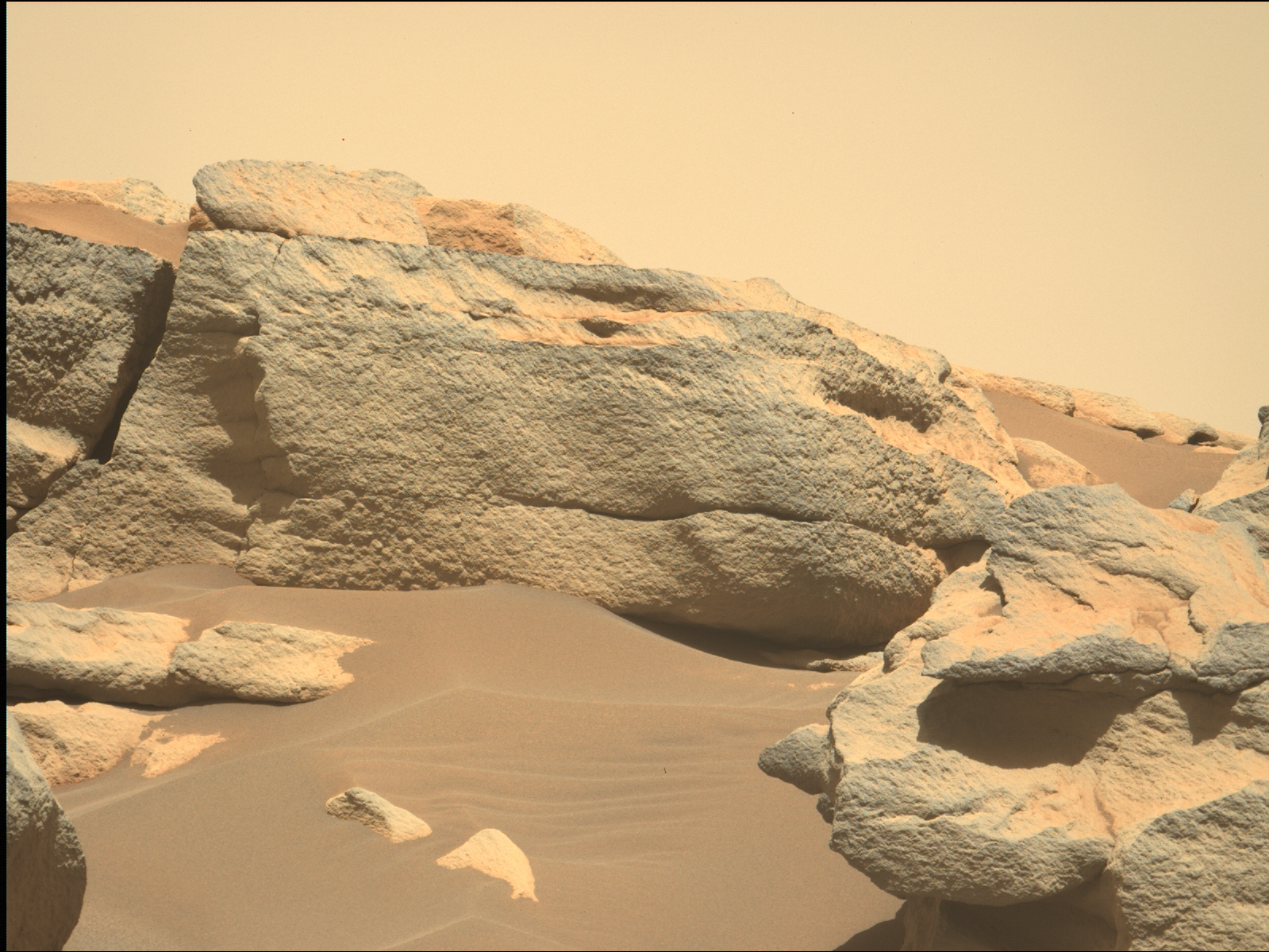 A boulder on Mars.