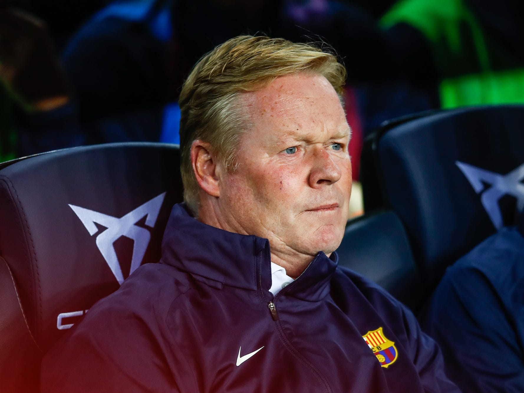 Ronald Koeman, coach of FC Barcelona, looks on during the Spanish league, La Liga Santander, football match played between FC Barcelona and Granada CF at Camp Nou stadium on September 20, 2021, in Barcelona, Spain.