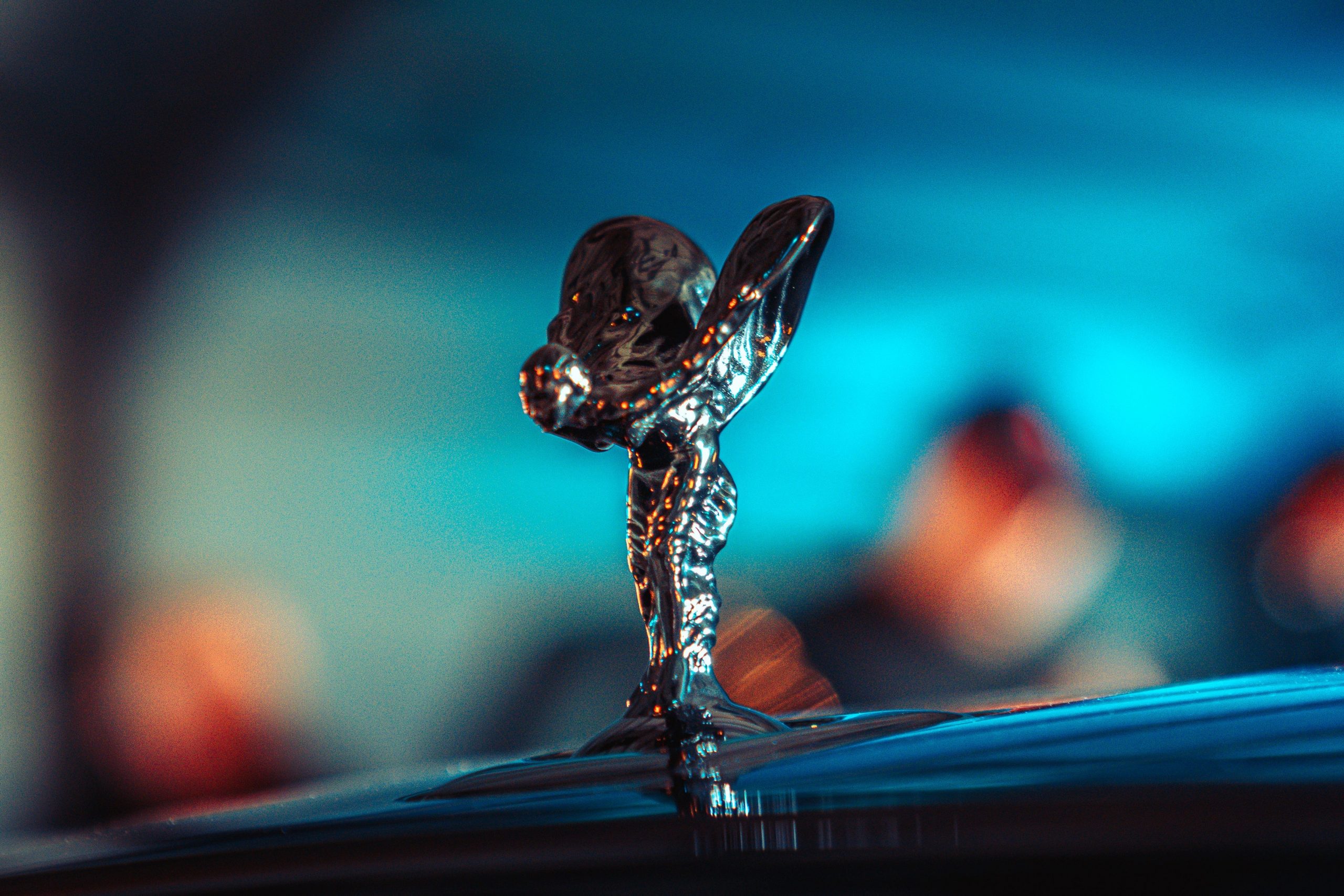 The Rolls-Royce Ghost Black Badge at night.