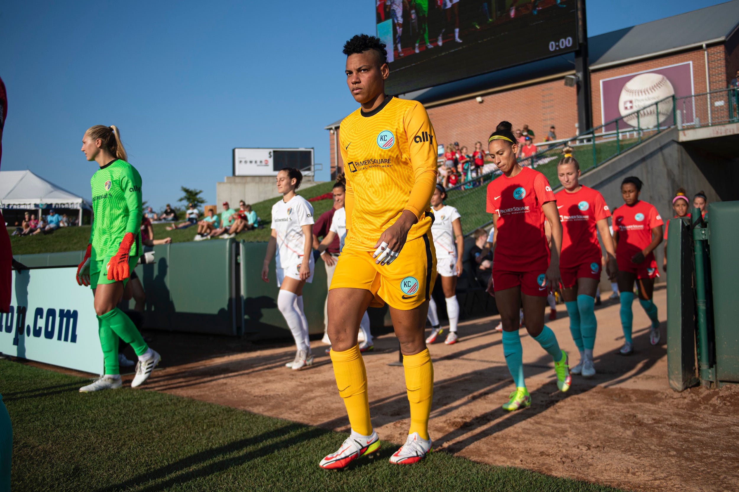 KC NWSL plays its home games on a baseball field.