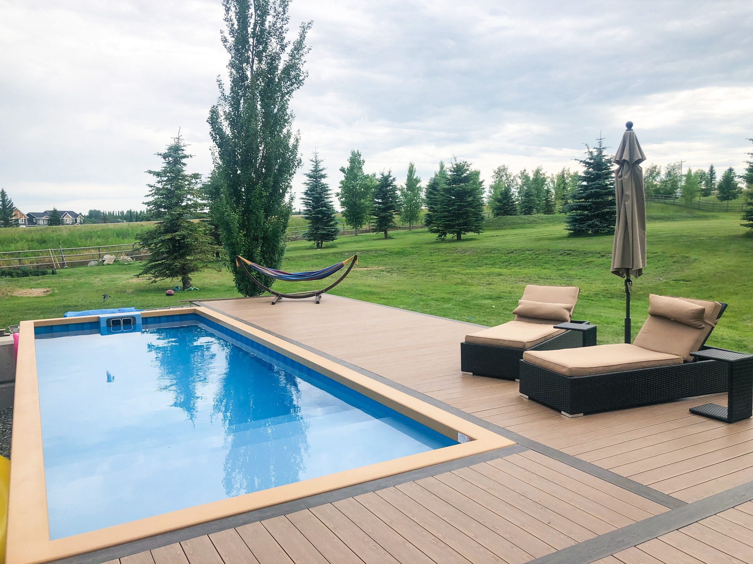 A pool made from a shipping container by Canadian company "Tangle Pools"