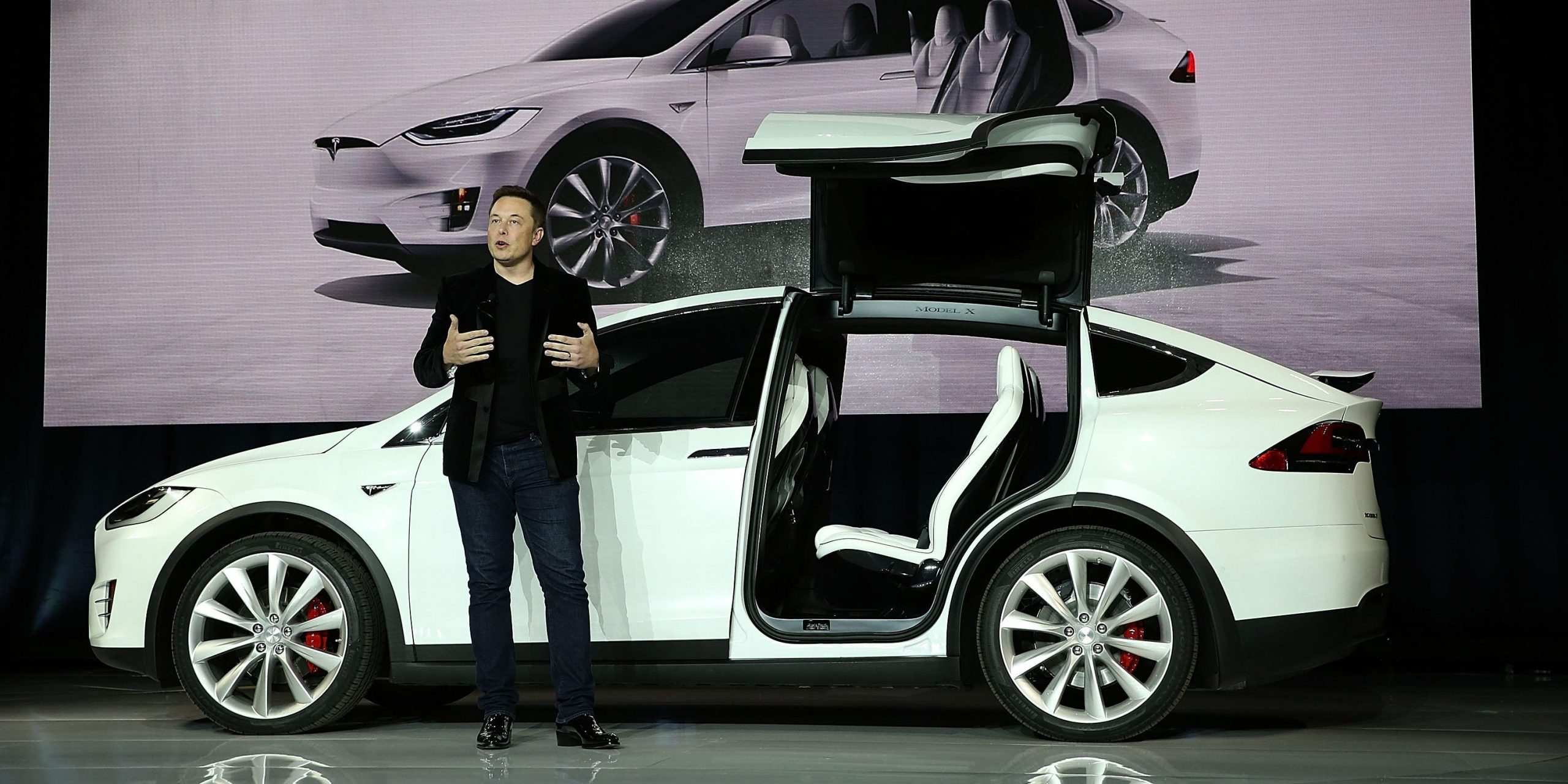 Tesla CEO Elon Musk speaks during an event to launch the new Tesla Model X Crossover SUV on September 29, 2015 in Fremont, California.