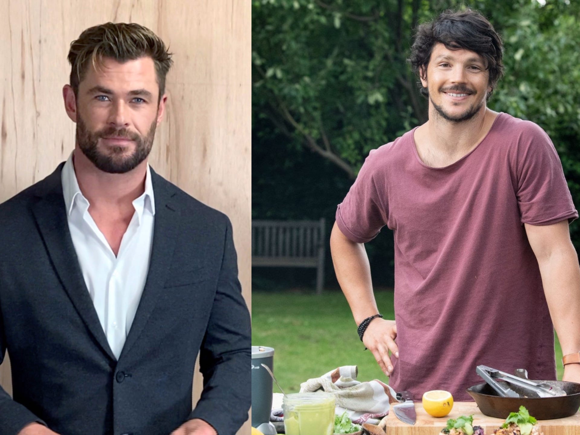 Actor Chris Hemsworth; celebrity chef Dan Churchill