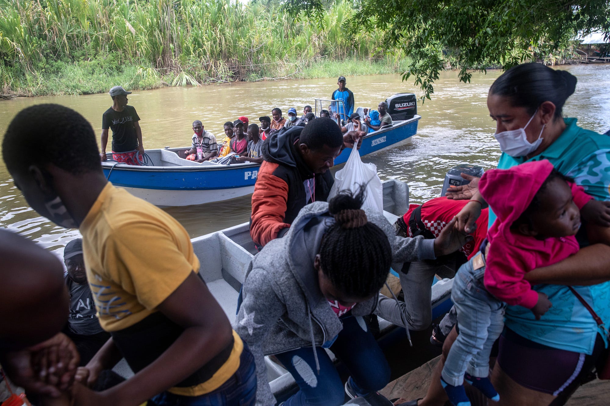 Haiti migrants in Acandi Colombia