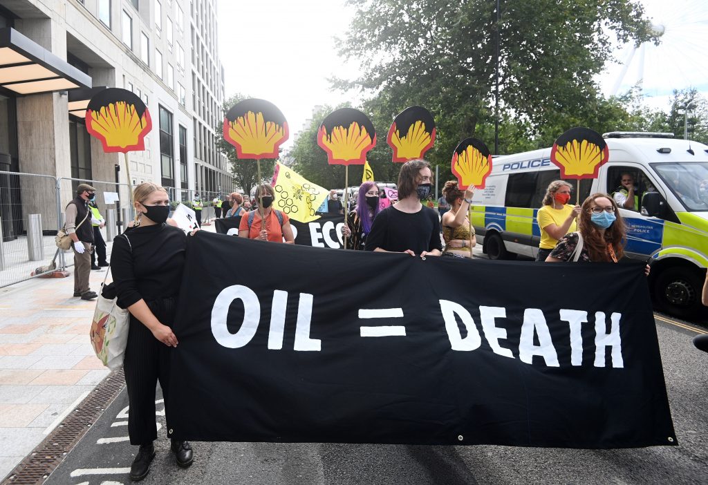 Klimaatprotest van Extinction Rebellion in Londen.