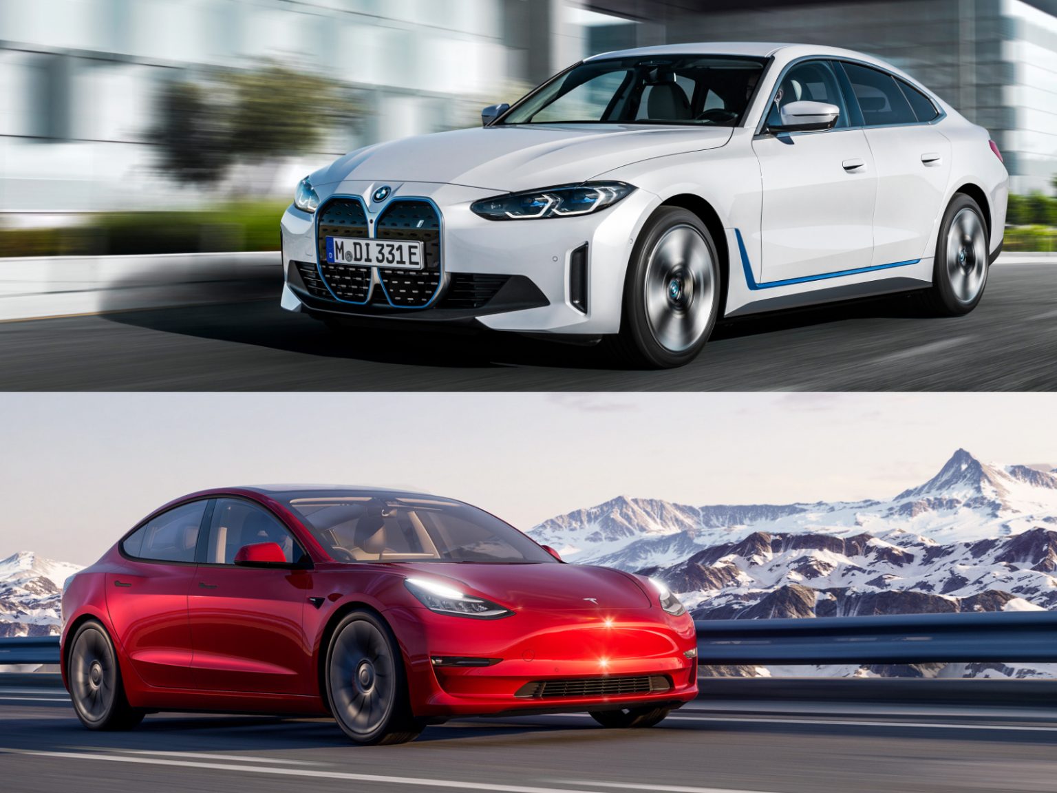 BMW i4 vs Tesla Model 3, de strijd om de titel "beste elektrische auto"