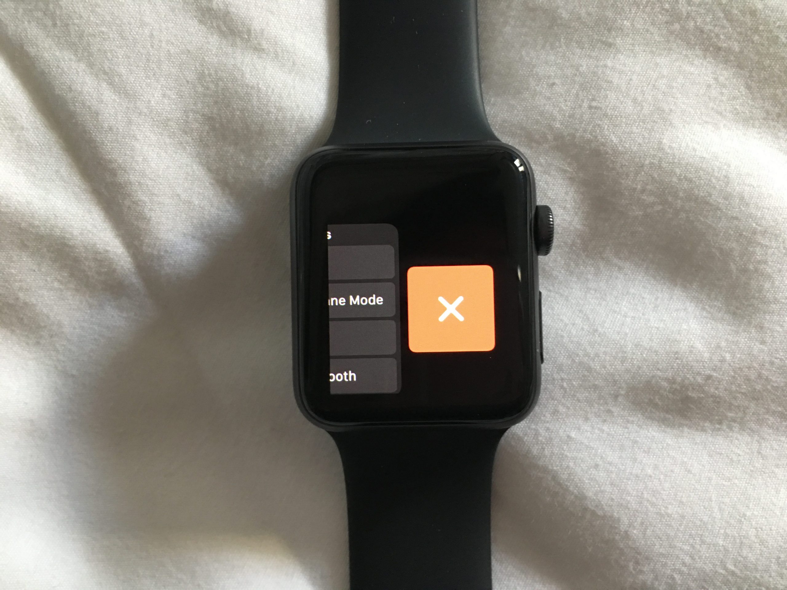 The icon that lets you close an app on the Apple Watch.