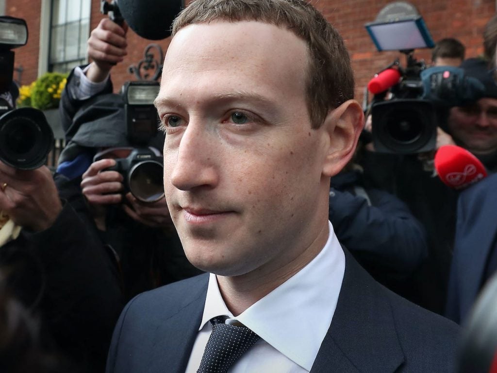 CEO Mark Zuckerberg van Facebook in april 2019.
