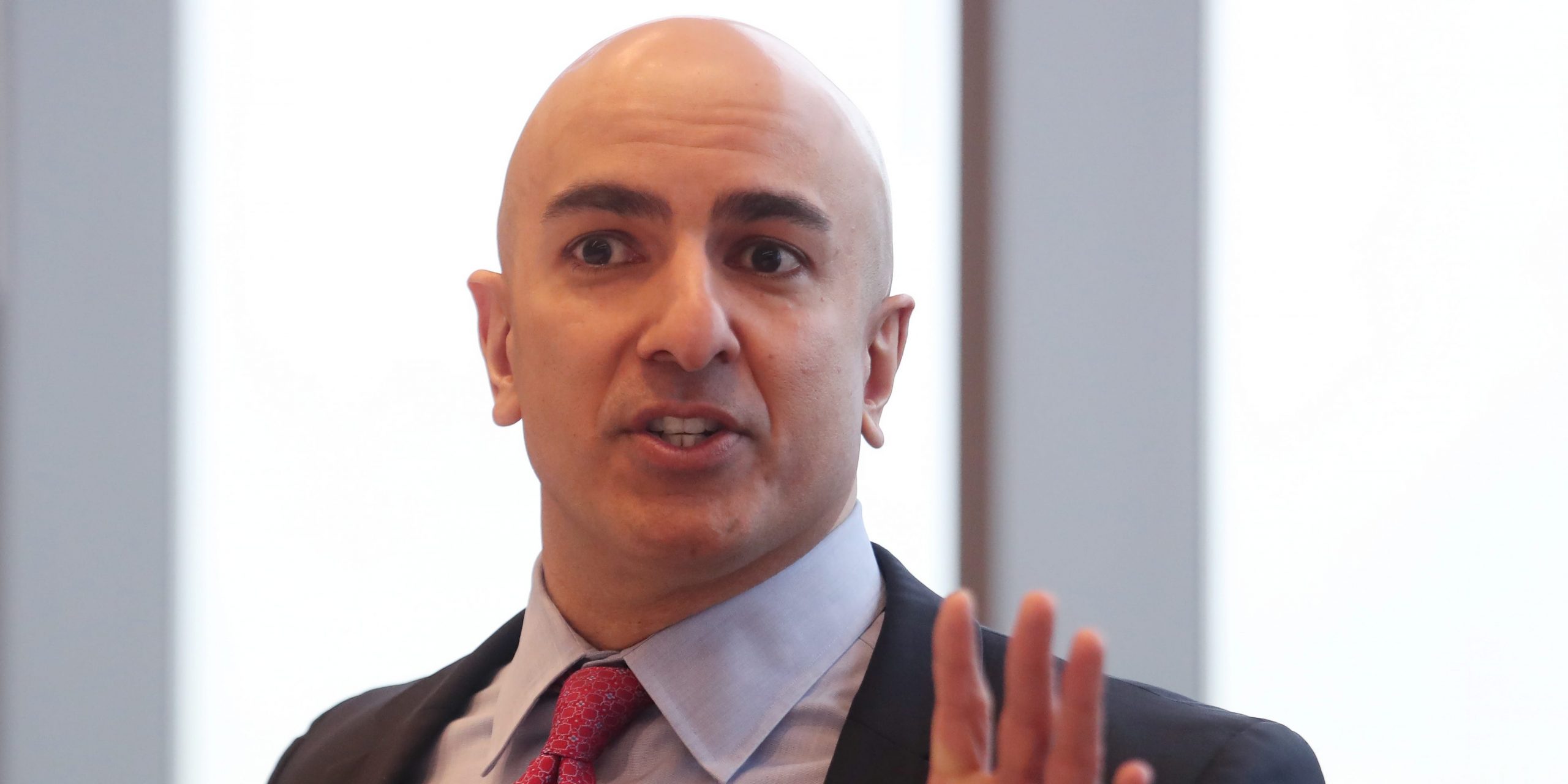 FILE PHOTO: President of the Federal Reserve Bank on Minneapolis Neel Kashkari speaks during an interview in New York, U.S., March 29, 2019. REUTERS/Shannon Stapleton