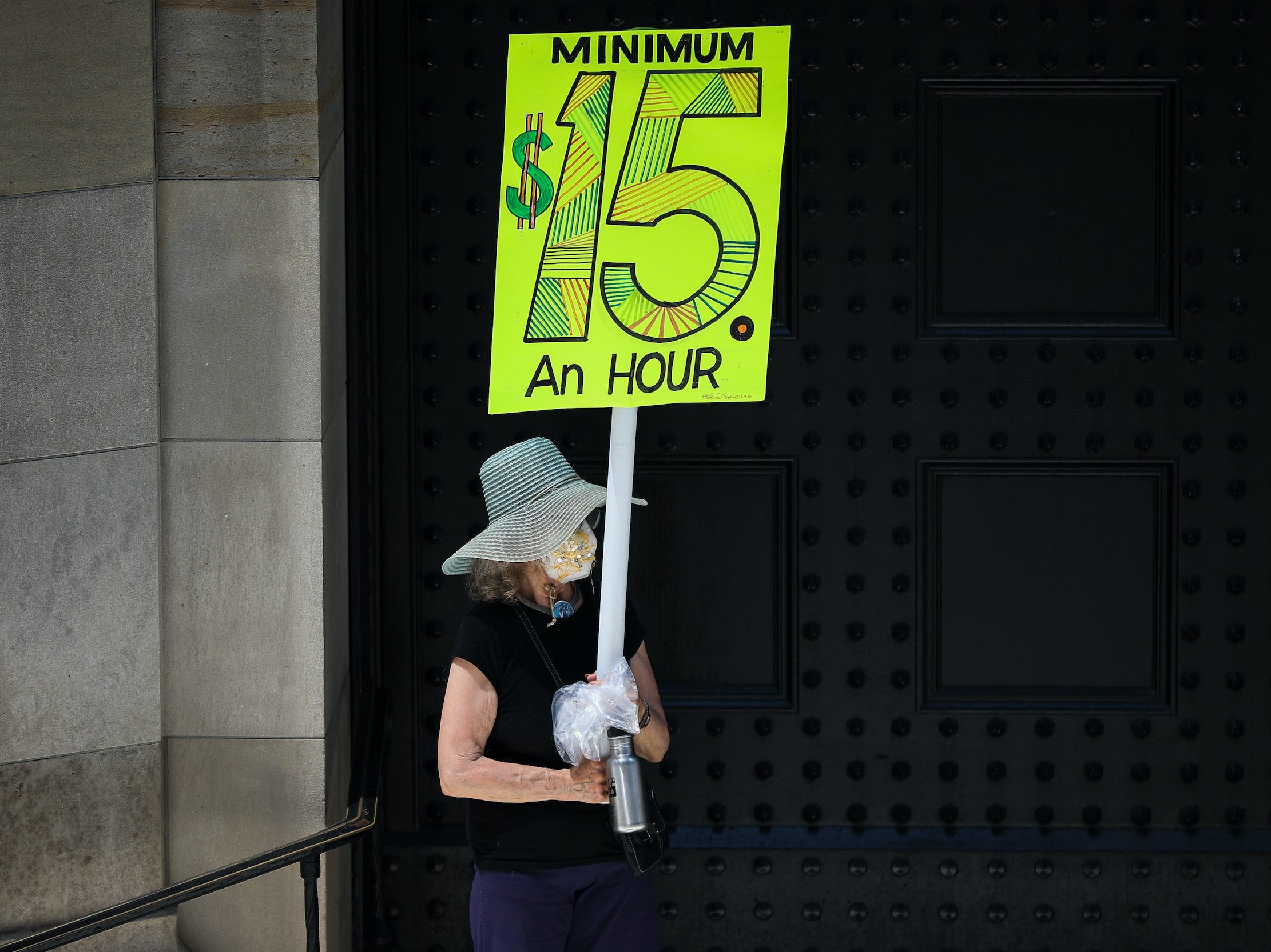 minimum wage protest