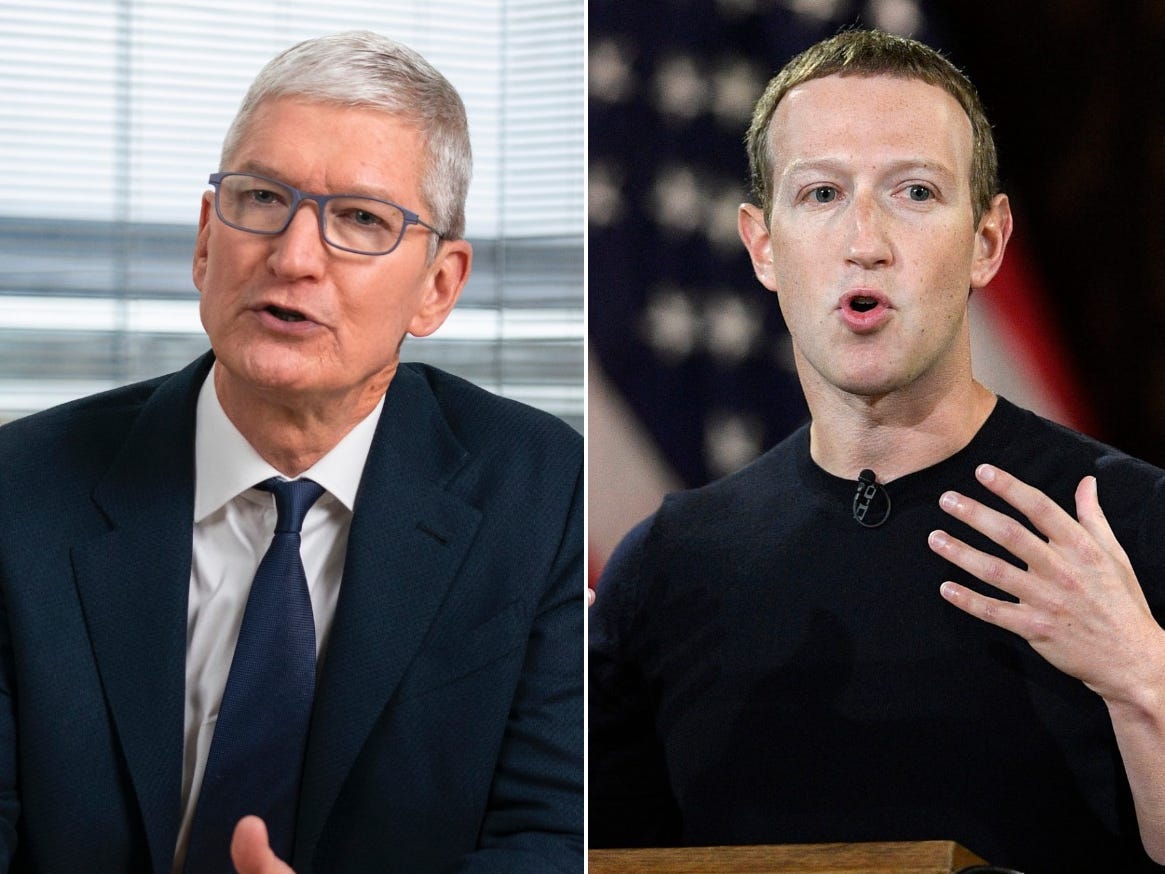 Tim Cook Mark Zuckerberg
