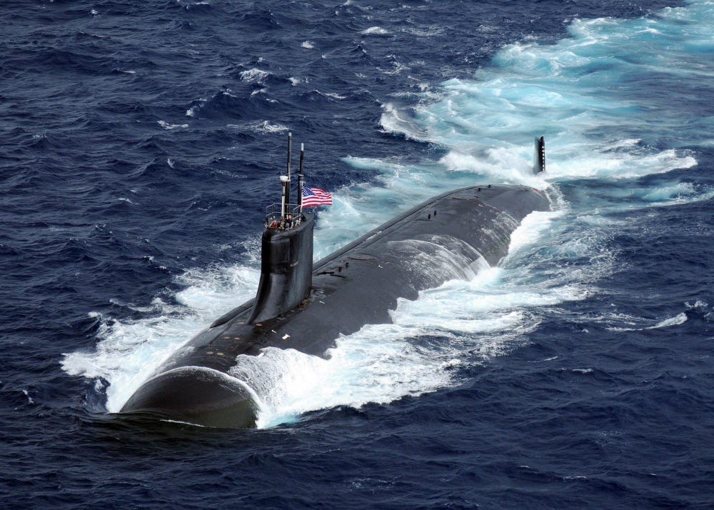 The Seawolf-class attack submarine USS Connecticut
